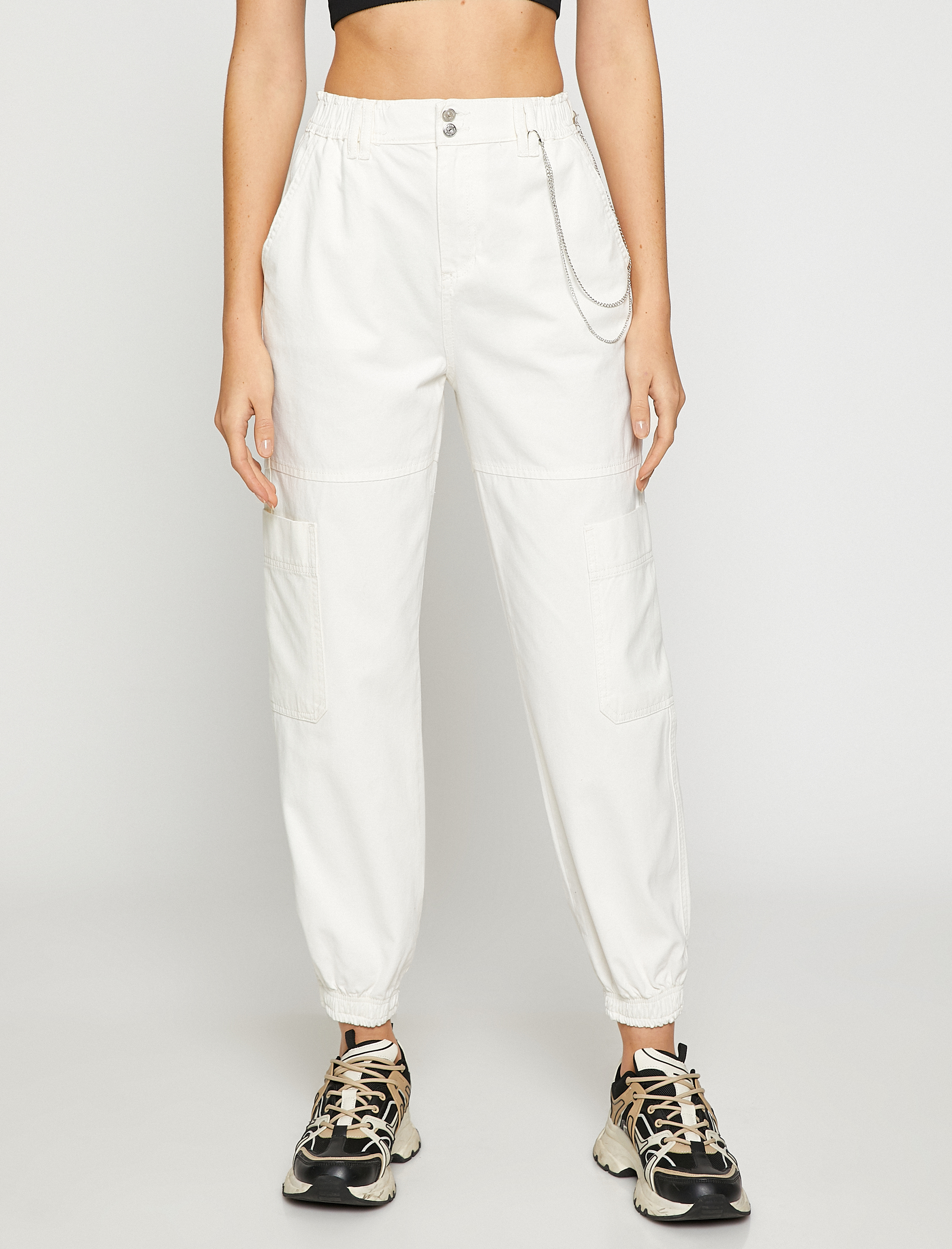   Jogger Pantolon Zincir Detaylı