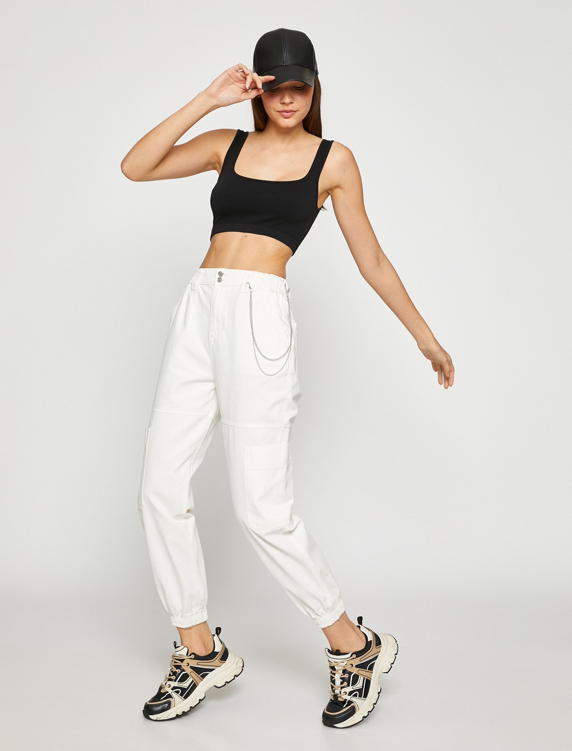   Jogger Pantolon Zincir Detaylı