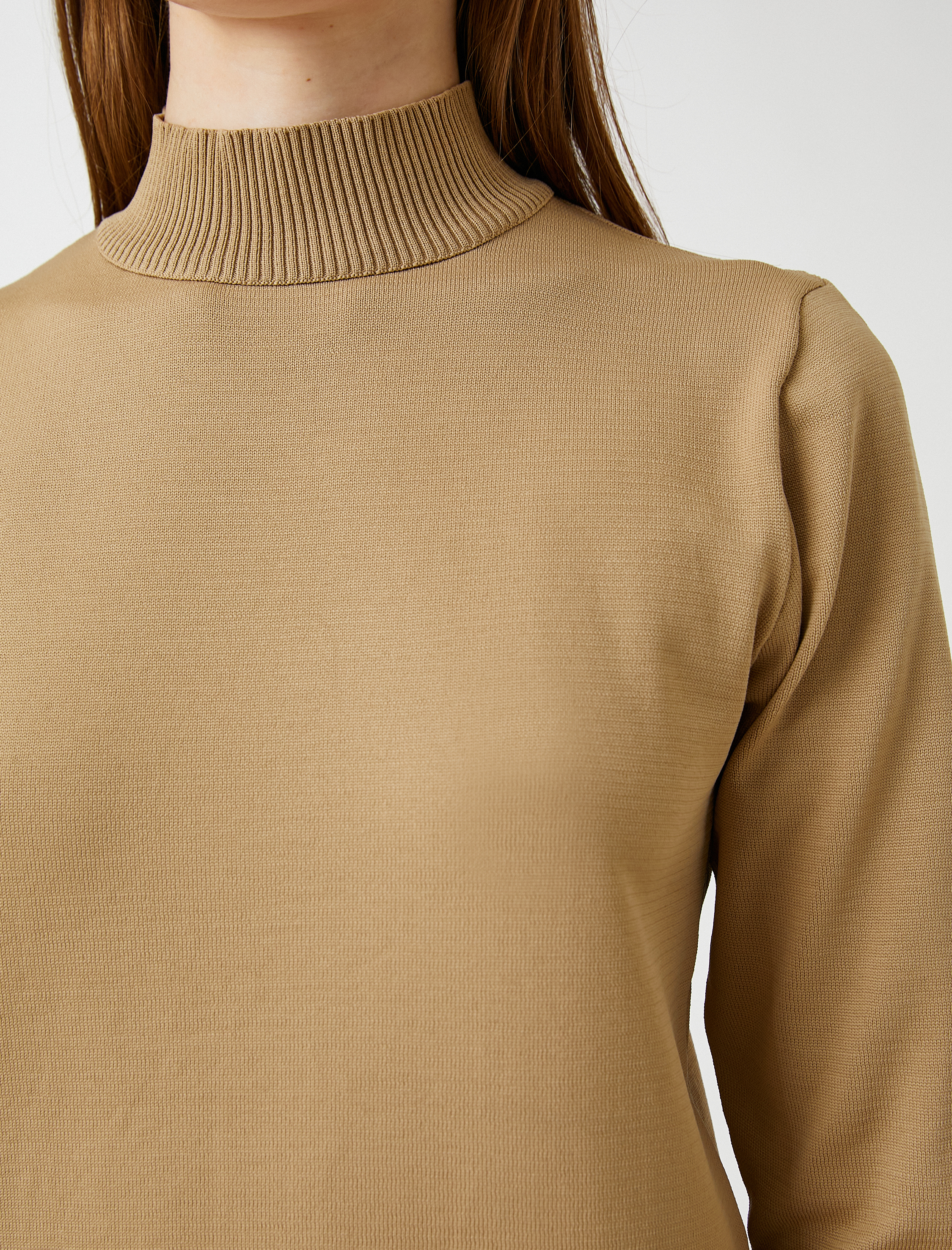   Yarım Balıkçı Yaka Kazak Uzun Kollu