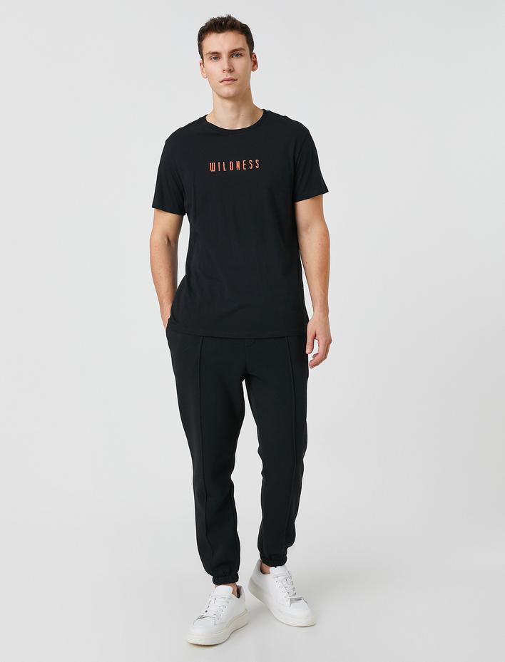  Jogger Eşofman Altı Dikiş Detaylı Beli Bağcıklı Cepli