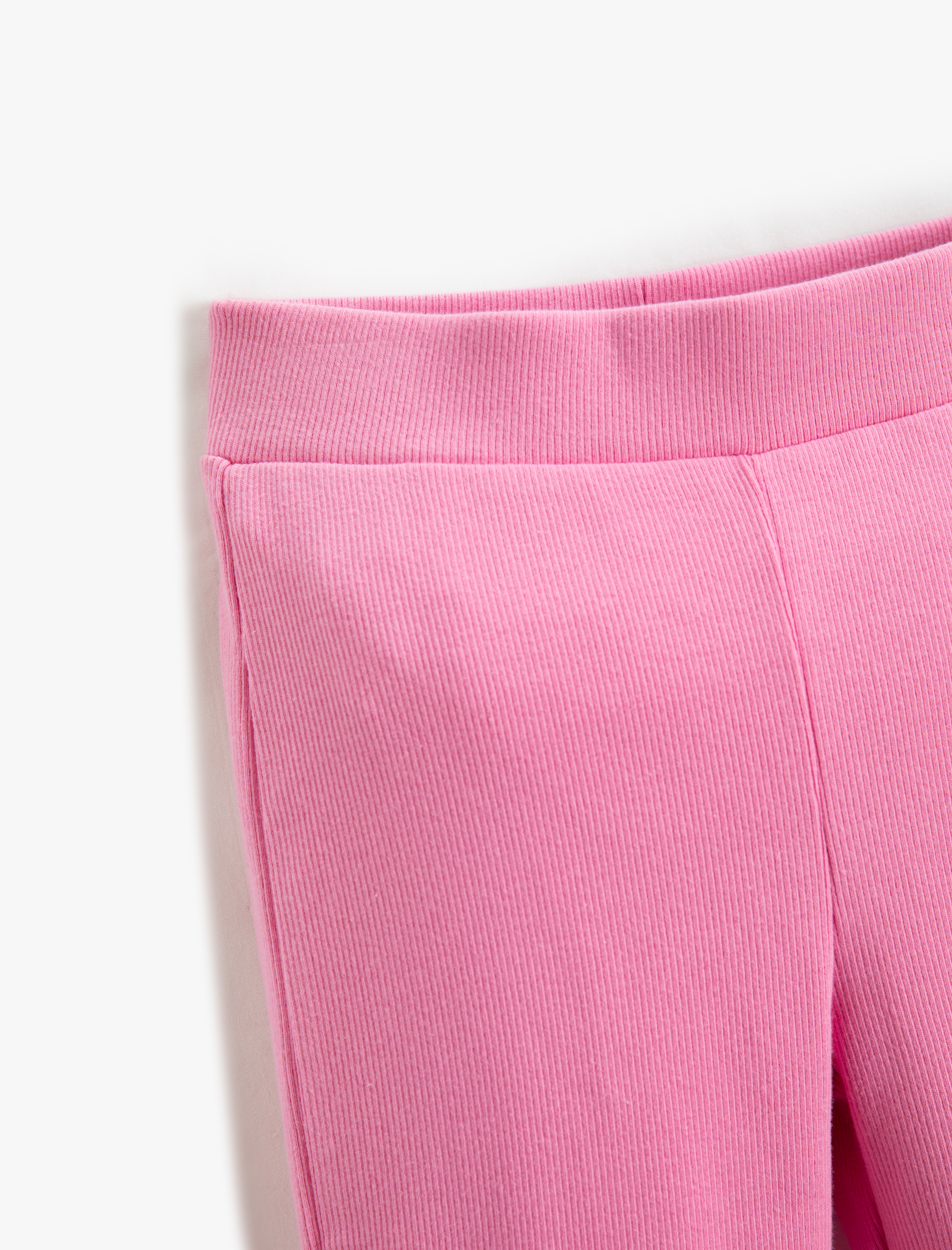  Kız Çocuk Basic Fitilli Tayt Pamuklu Beli Lastikli Etiket Detaylı