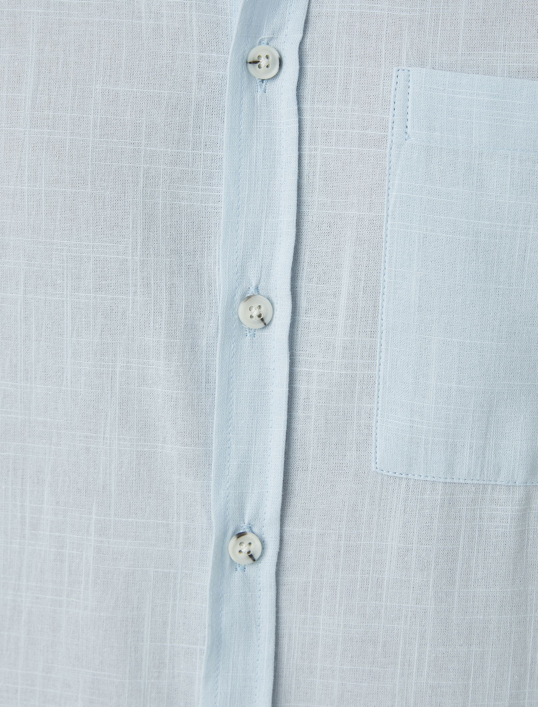   Yazlık Gömlek Kısa Kollu Cep Detaylı Klasik Yaka