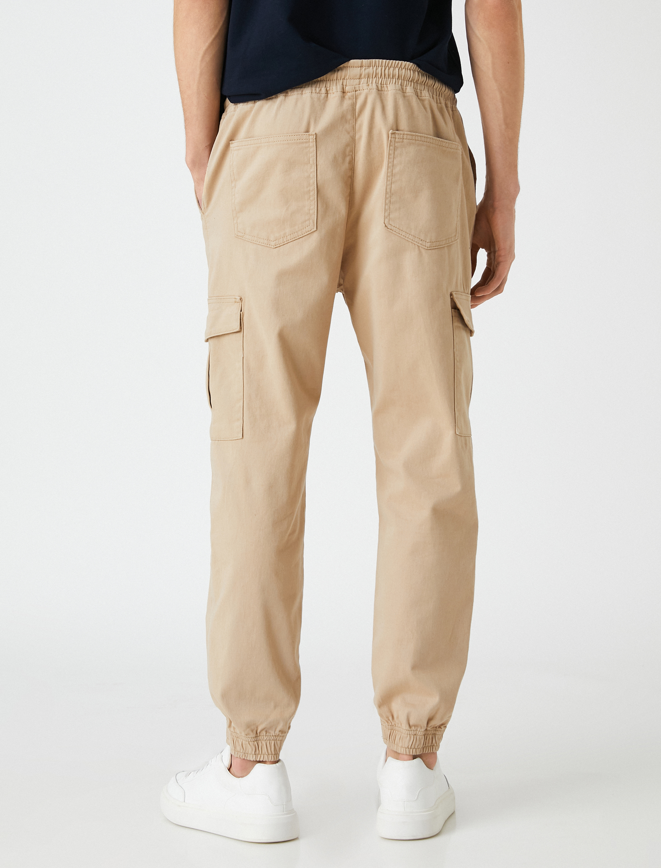   Jogger Kargo Pantolon Beli Bağcıklı Cep Detaylı