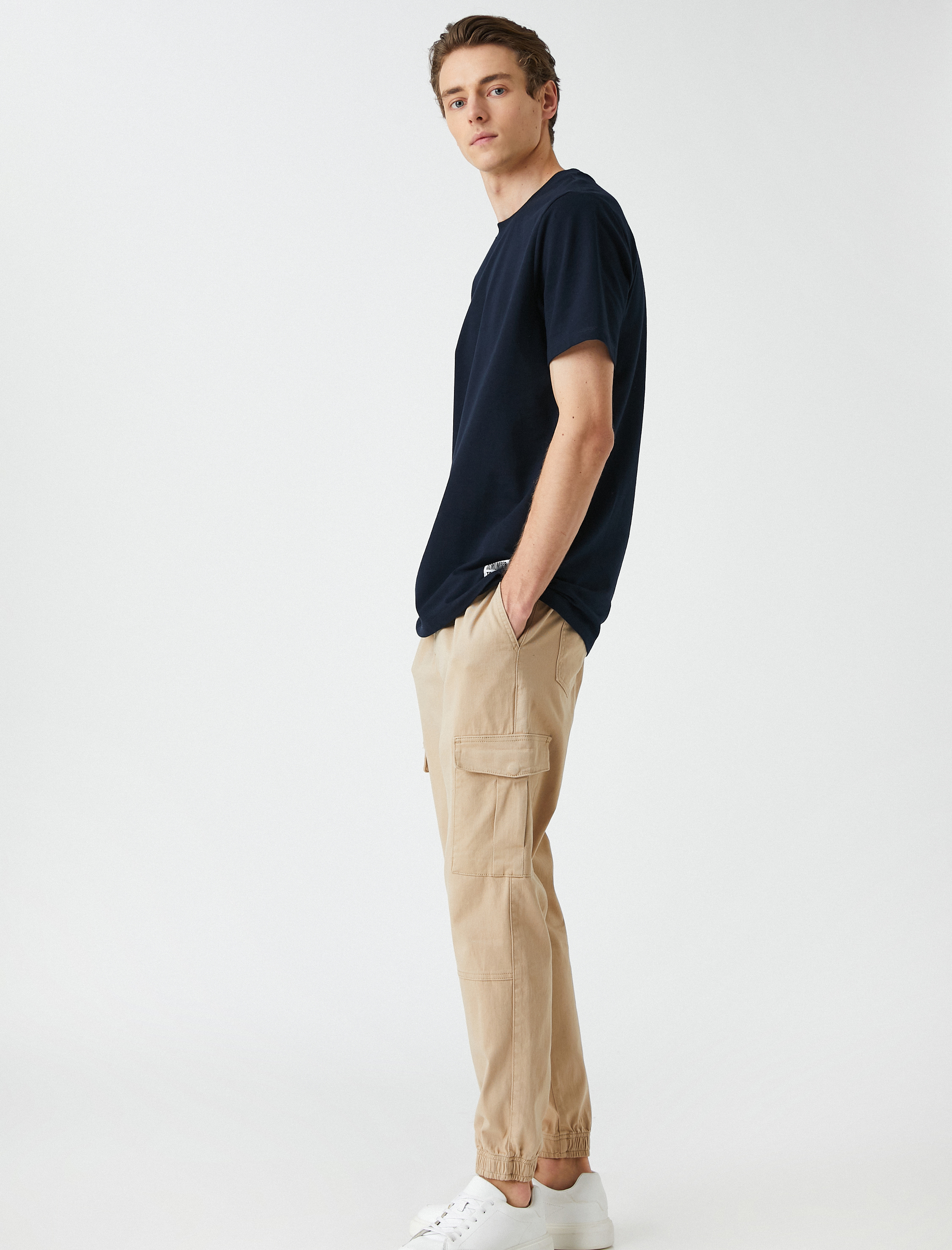   Jogger Kargo Pantolon Beli Bağcıklı Cep Detaylı