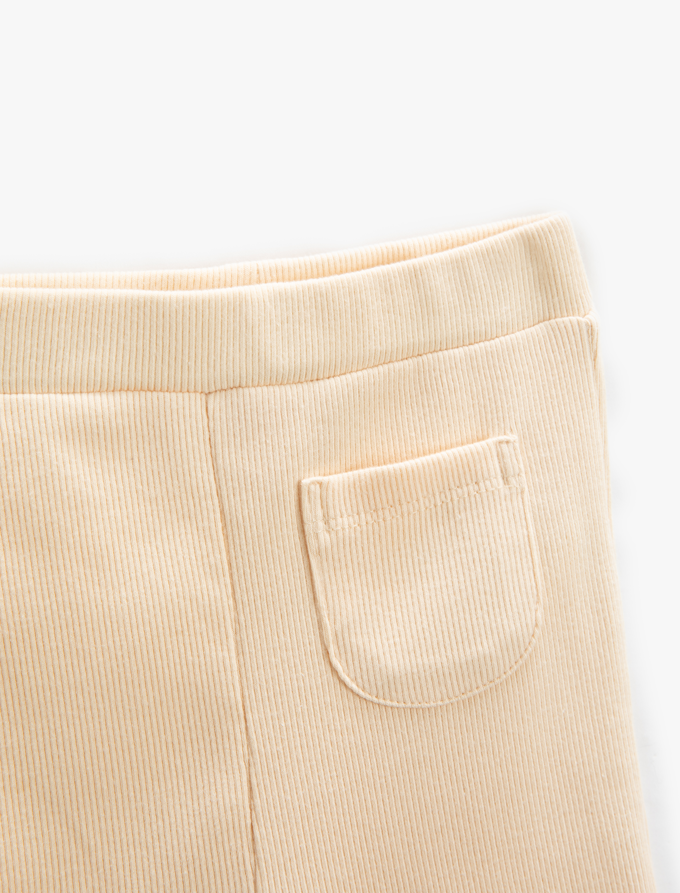 Kız Bebek İspanyol Paça Tayt Fitilli Tek Cep Detaylı Beli Lastikli