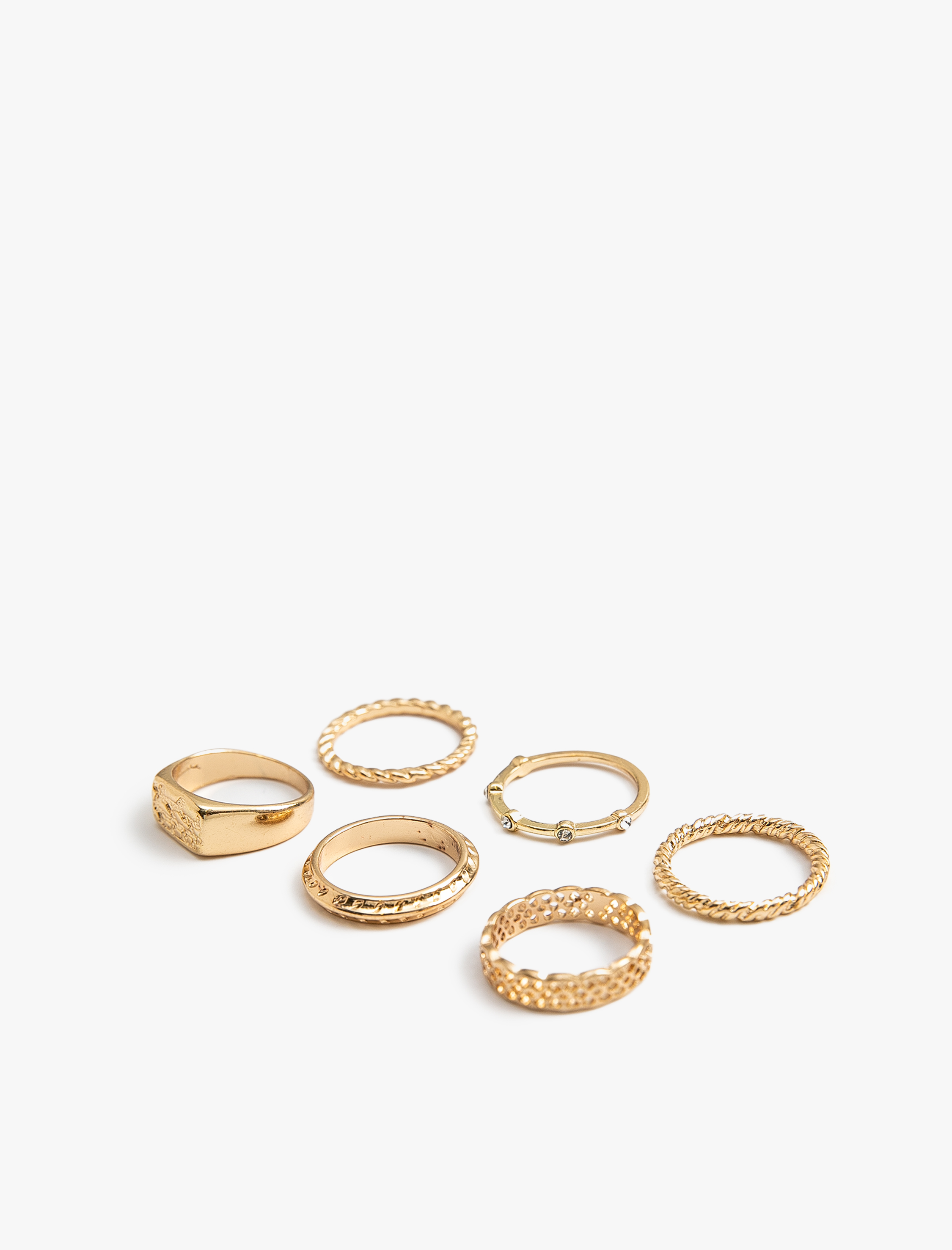  Kadın 6'lı Yüzük Seti Farklı Şekillerde