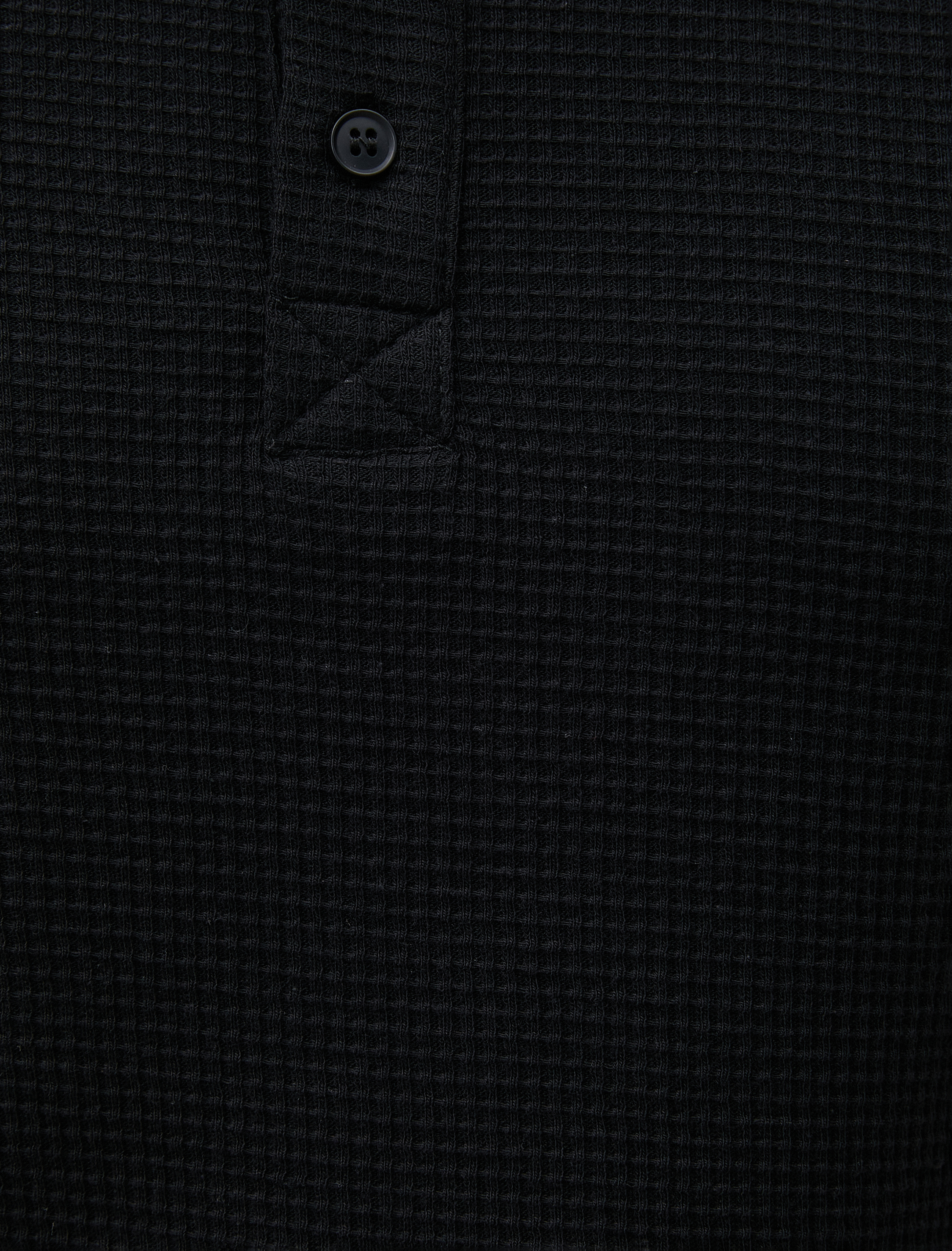   Basic Tişört Hakim Yaka Düğmeli Dar Kesim Kısa Kollu