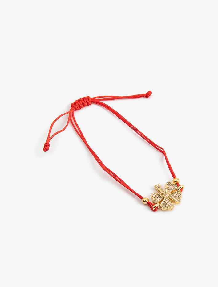 Kadın Yonca Charm Detaylı Bileklik