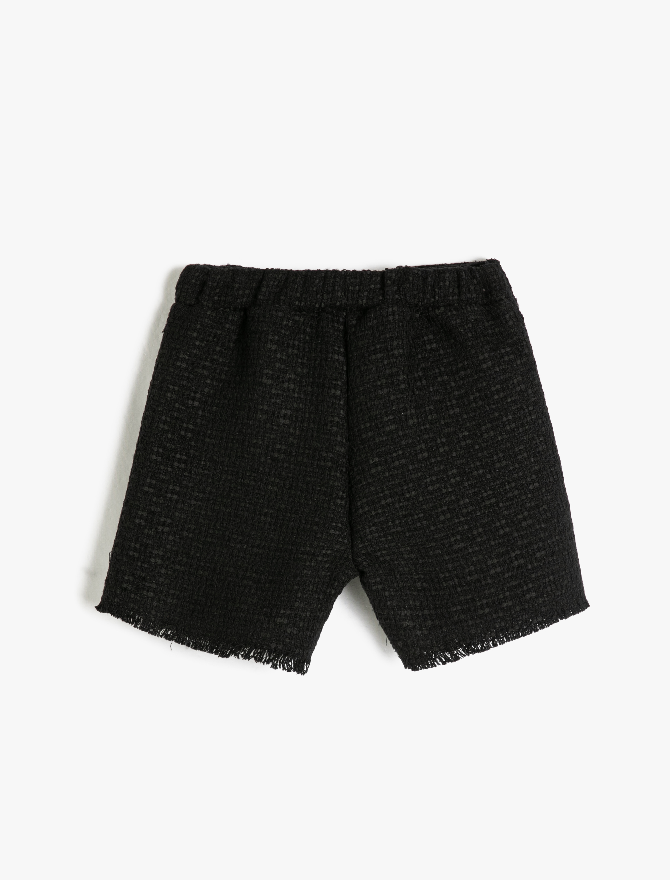  Kız Çocuk Tüvit Şort Etek Kruvaze Beli Lastikli