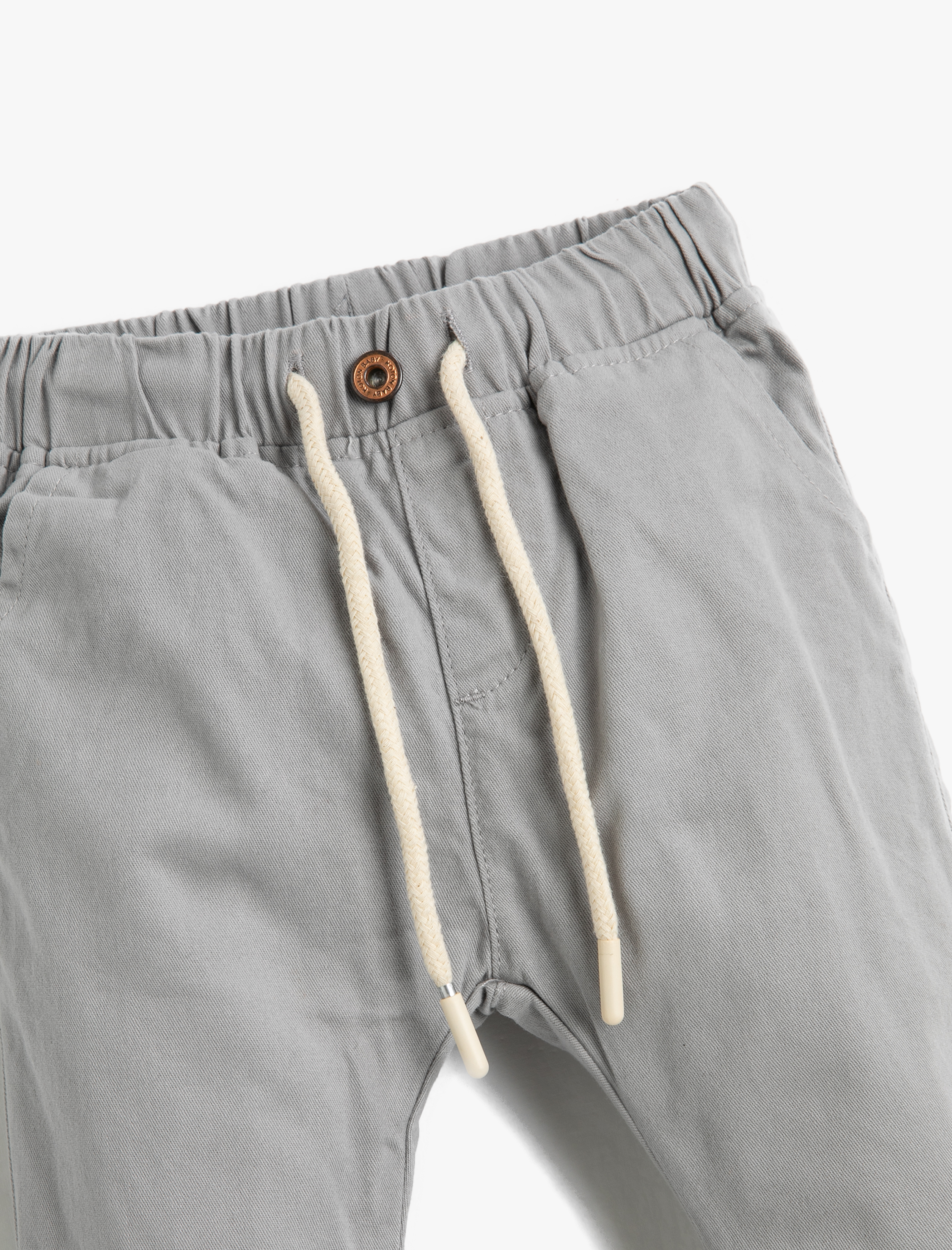  Erkek Bebek Pantolon Beli Bağlamalı Lastikli Cepli Pamuklu