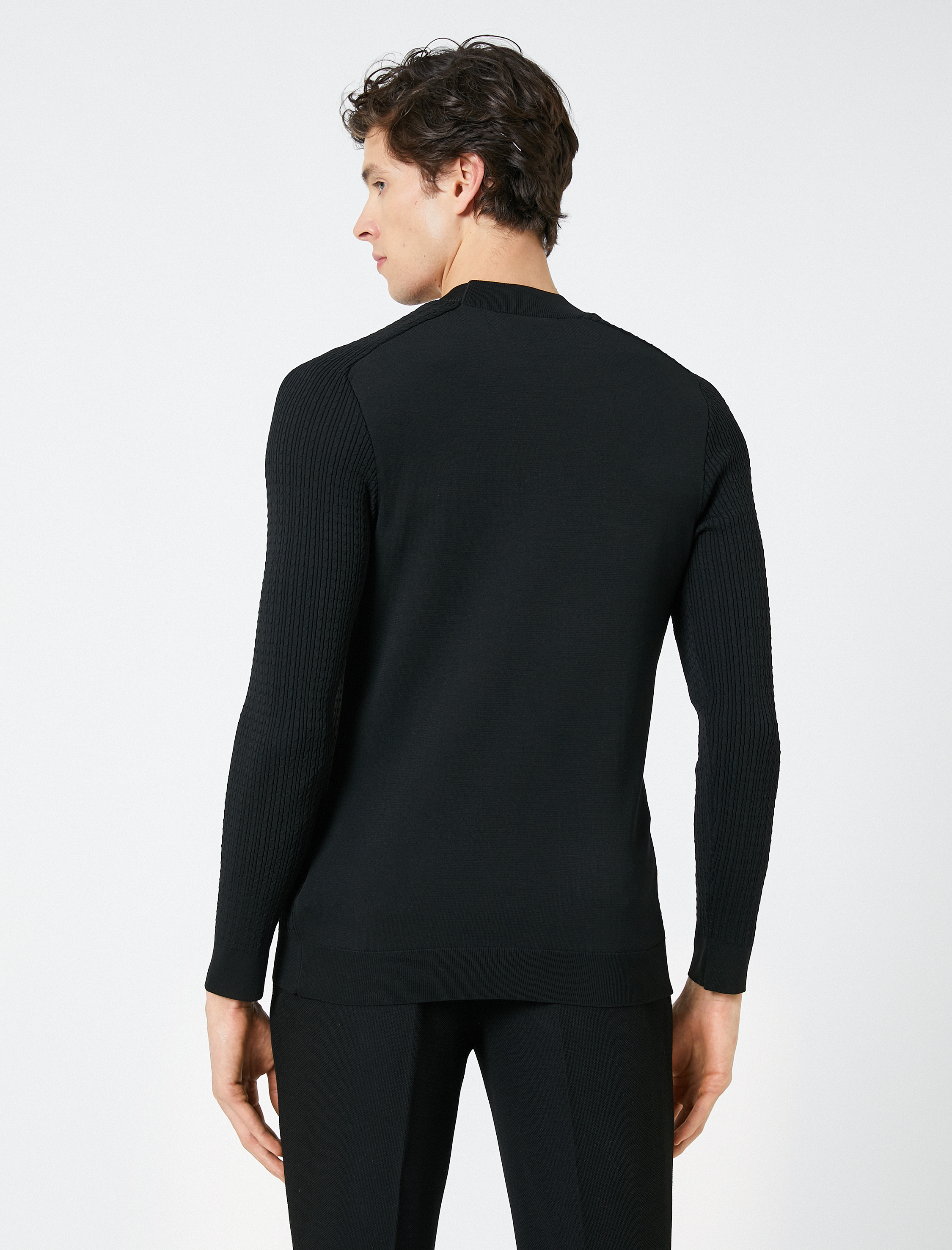   Triko Kazak Dokulu Bisiklet Yaka Dar Kesim