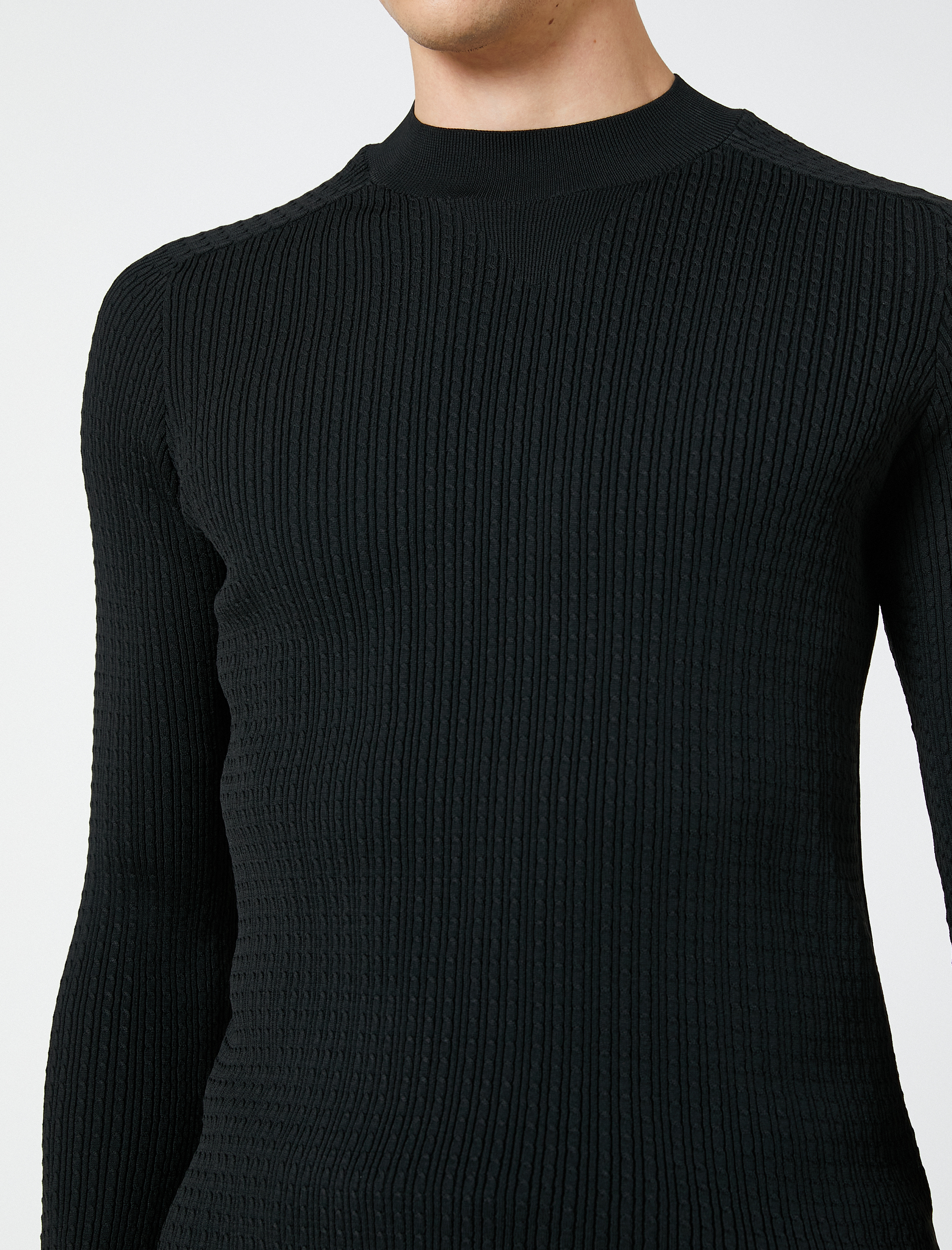   Triko Kazak Dokulu Bisiklet Yaka Dar Kesim