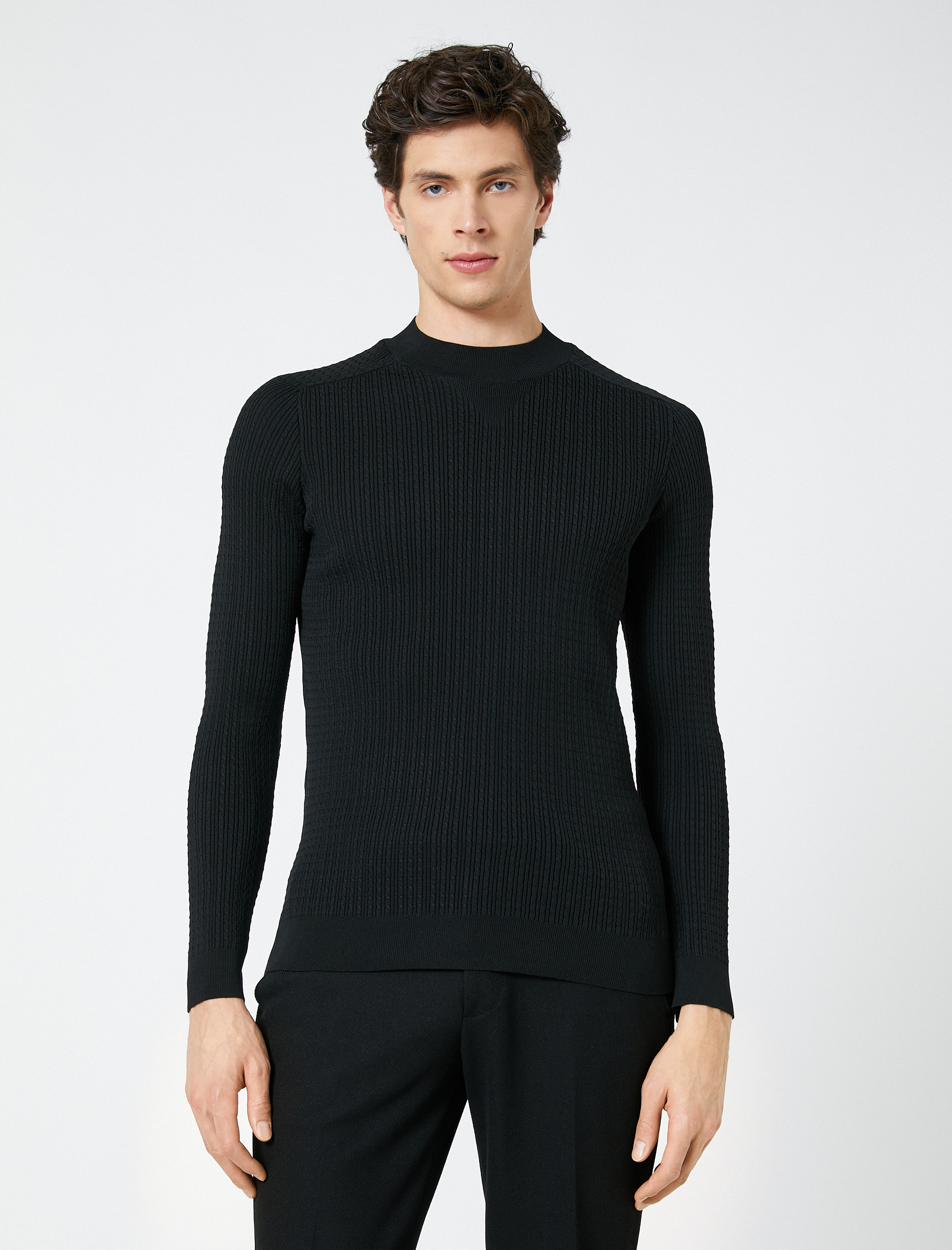   Triko Kazak Dokulu Bisiklet Yaka Dar Kesim