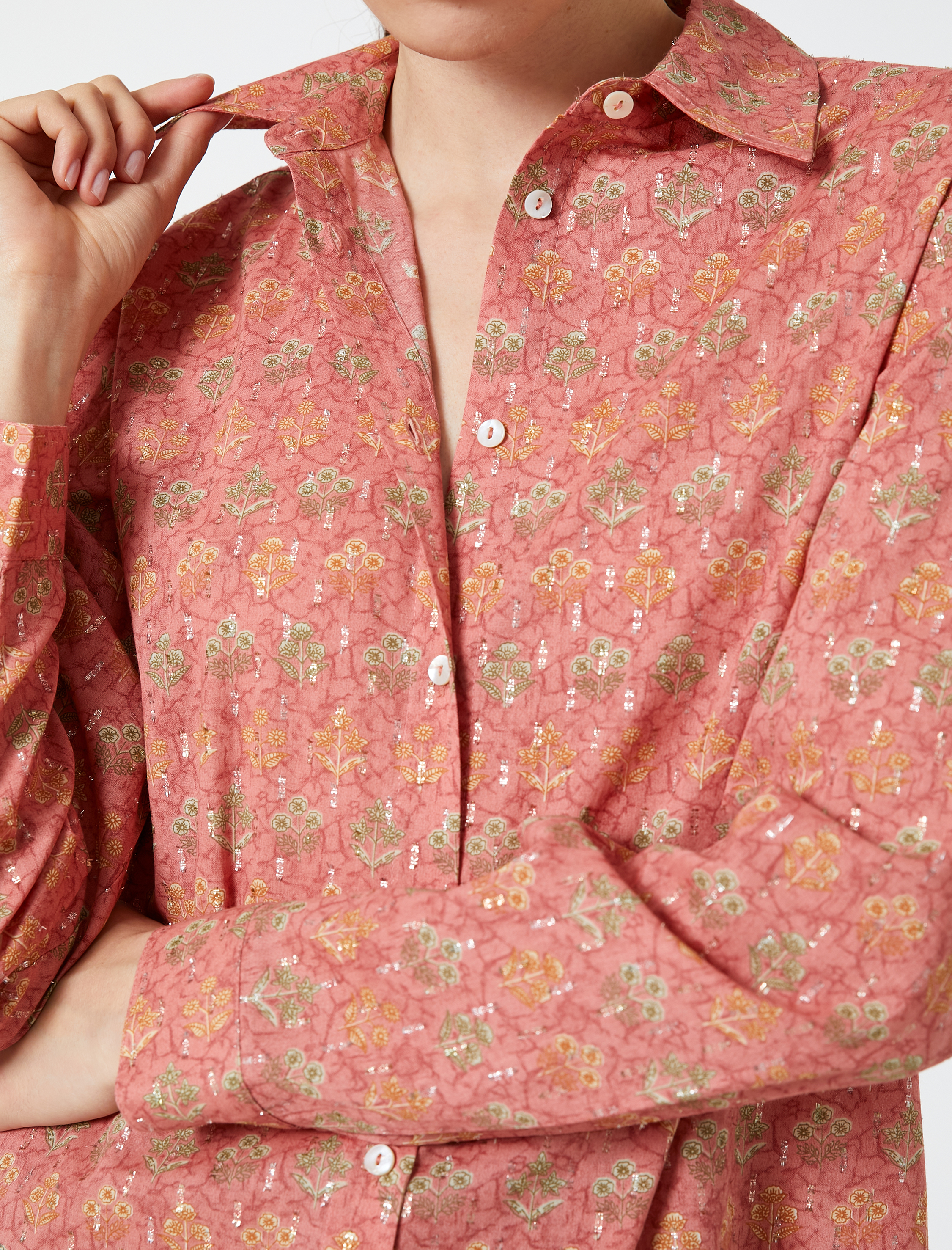   Çiçekli Gömlek Uzun Kollu Relax Fit