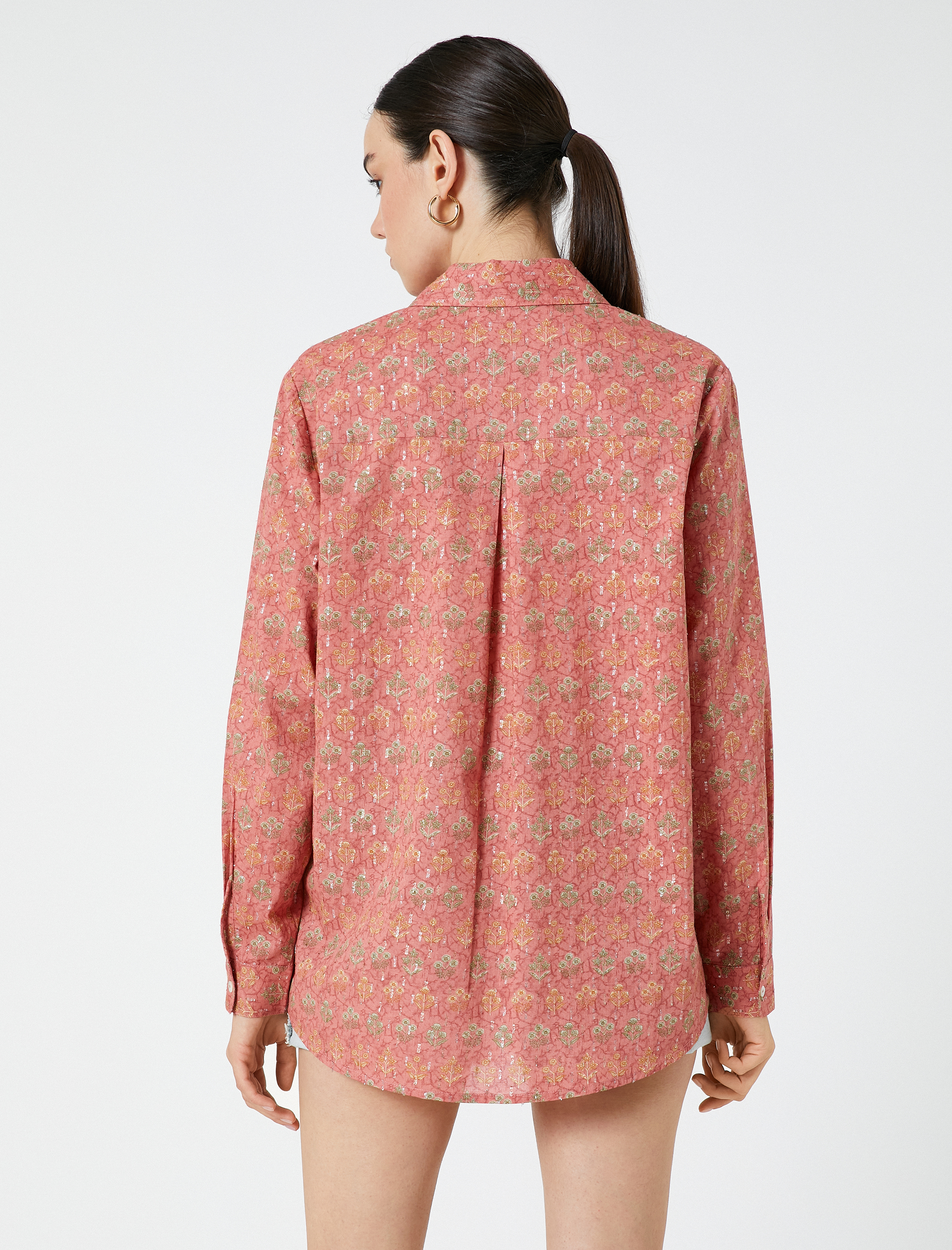   Çiçekli Gömlek Uzun Kollu Relax Fit