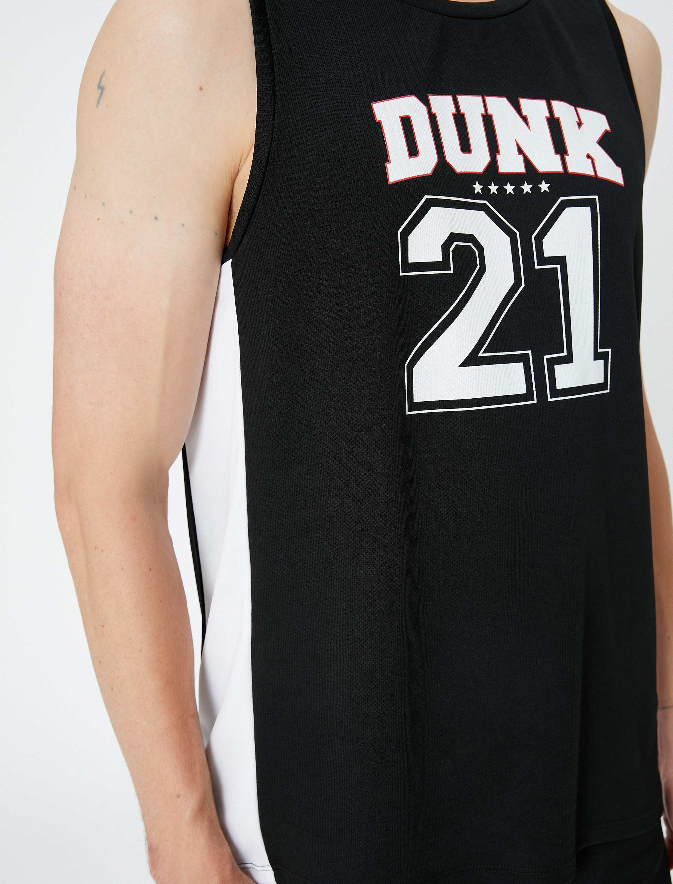   Sporcu Atleti Kolej Baskılı Kolsuz Bisiklet Yaka