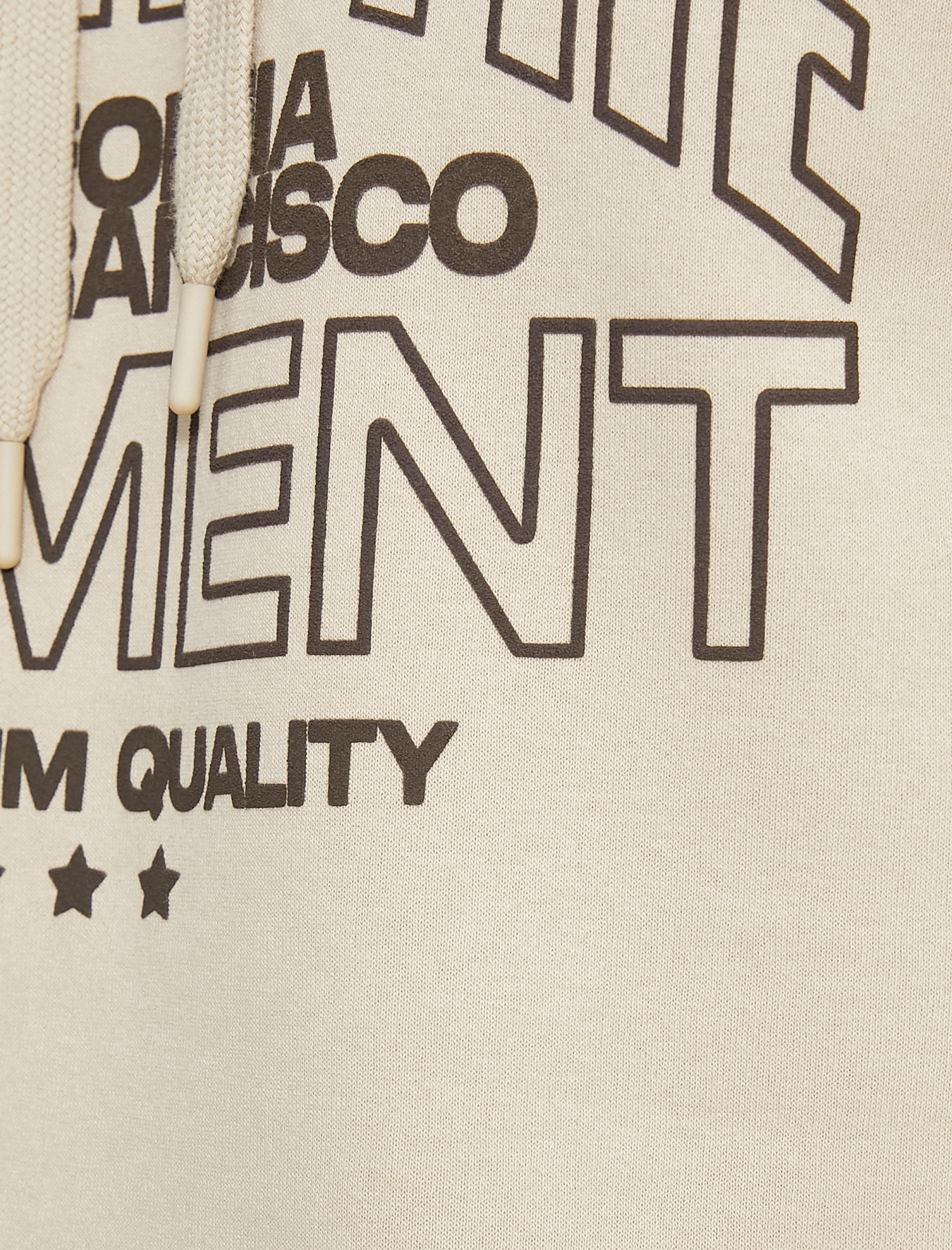   Kapşonlu Sweatshirt İşleme Detaylı Uzun Kollu Şardonlu