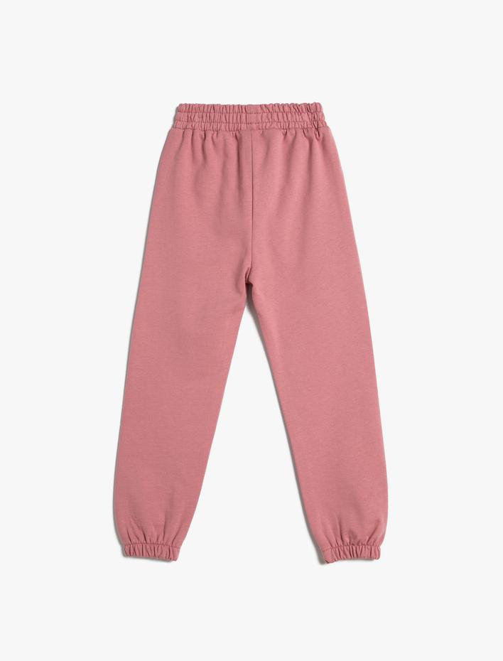 Kız Bebek Basic Jogger Eşofman Altı Beli Lastikli Şardonlu Pamuklu