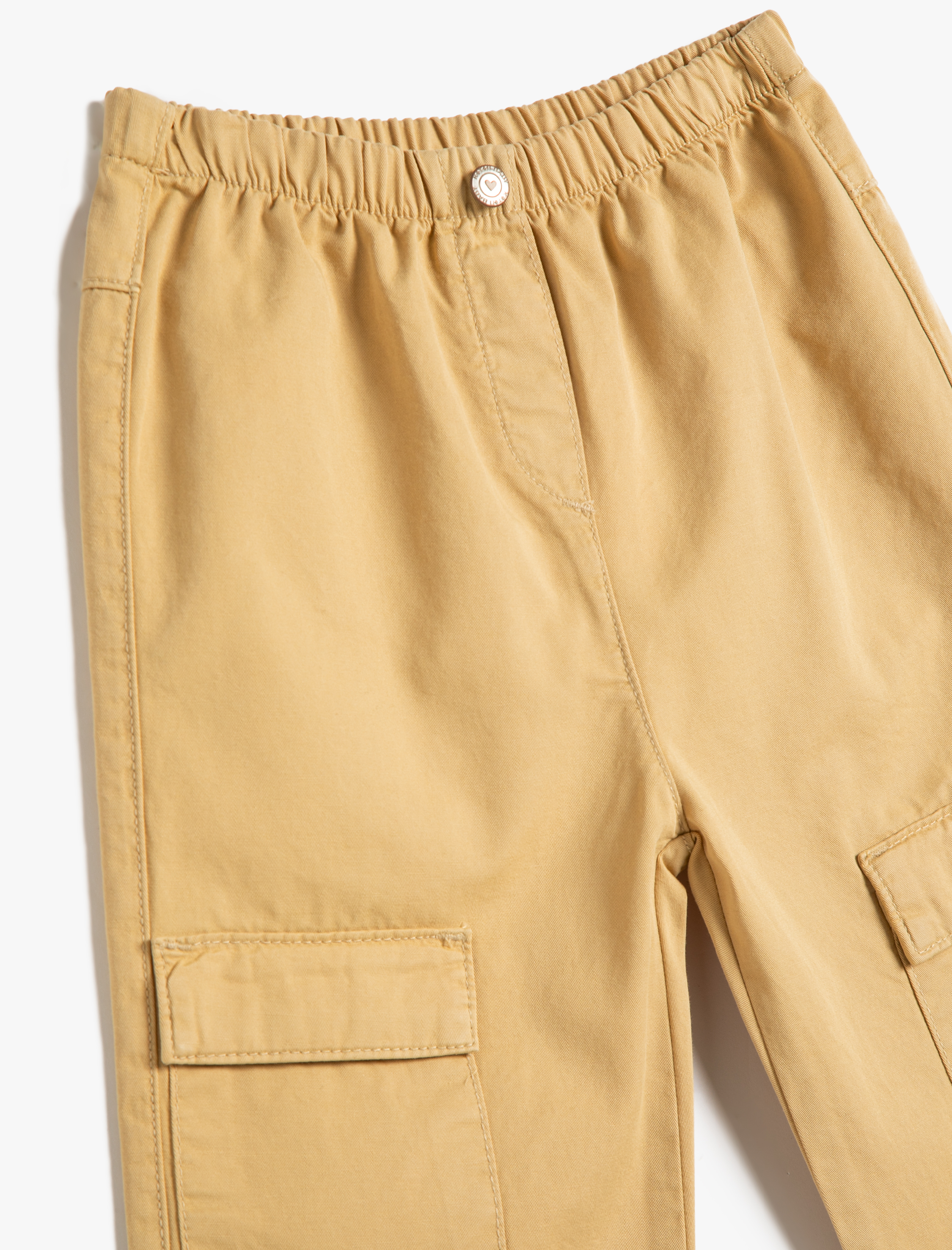  Kız Bebek Paraşüt Pantolon Beli Lastikli Cepli Pamuklu