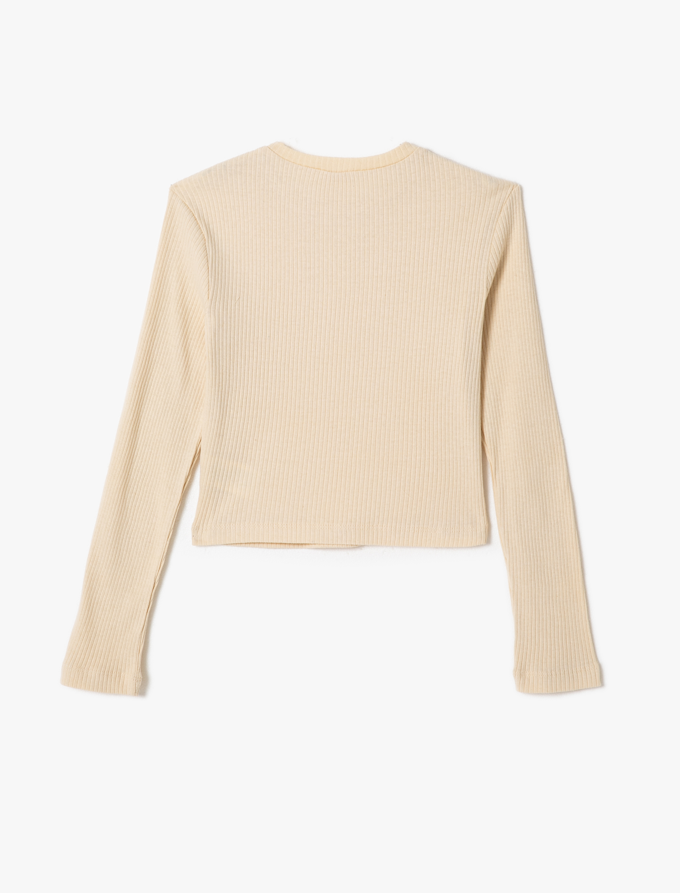 Kız Çocuk Basic Tişört Kaşkorse Uzun Kollu Bisiklet Yaka