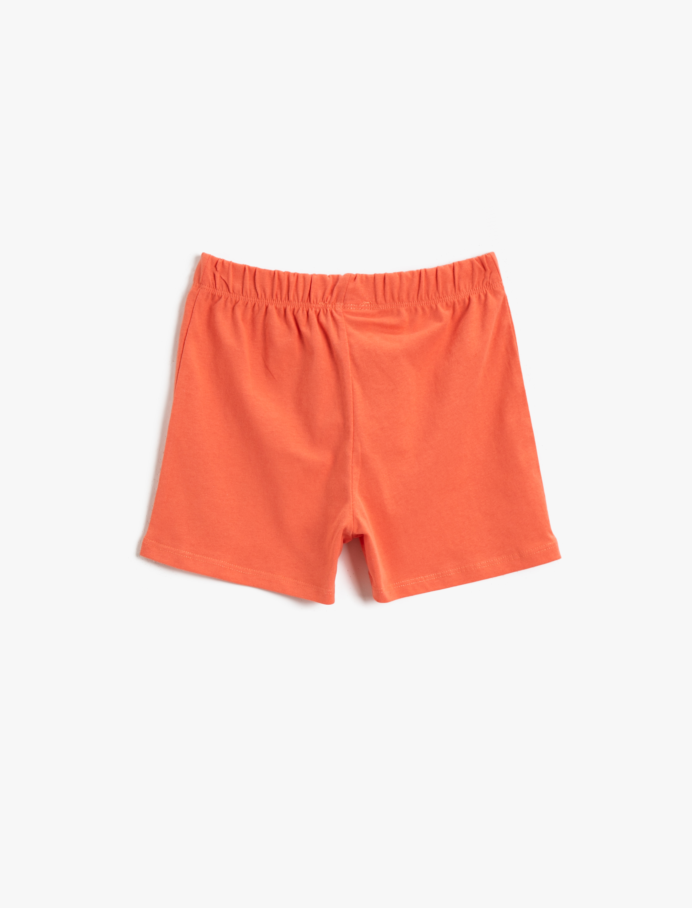  Kız Çocuk Belden Bağlamalı Şort Baskılı Pamuklu