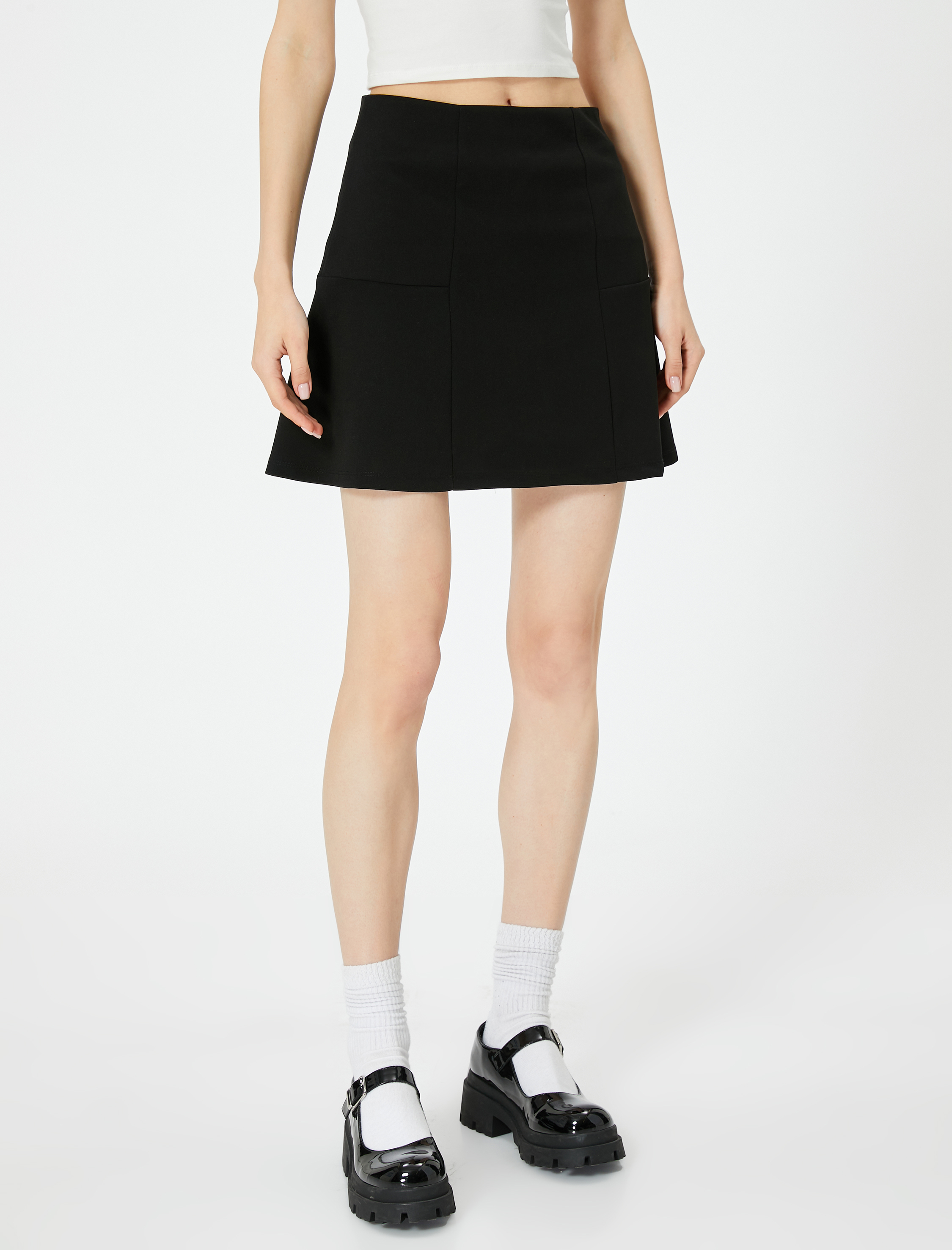   Mini Şort Etek Rahat Kalıp Standart Bel