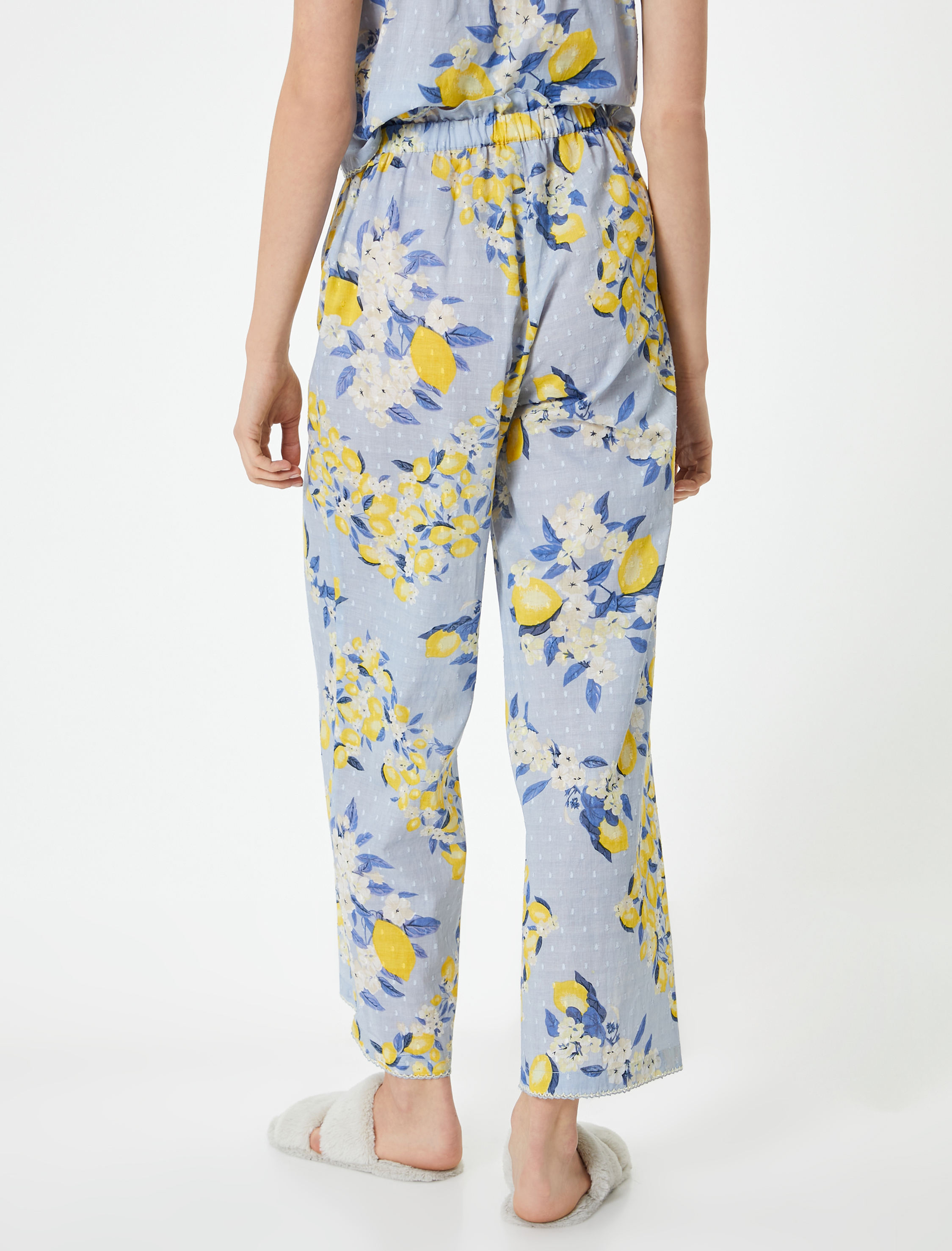   Pijama Altı Beli Bağcıklı Fırfırlı Pamuklu