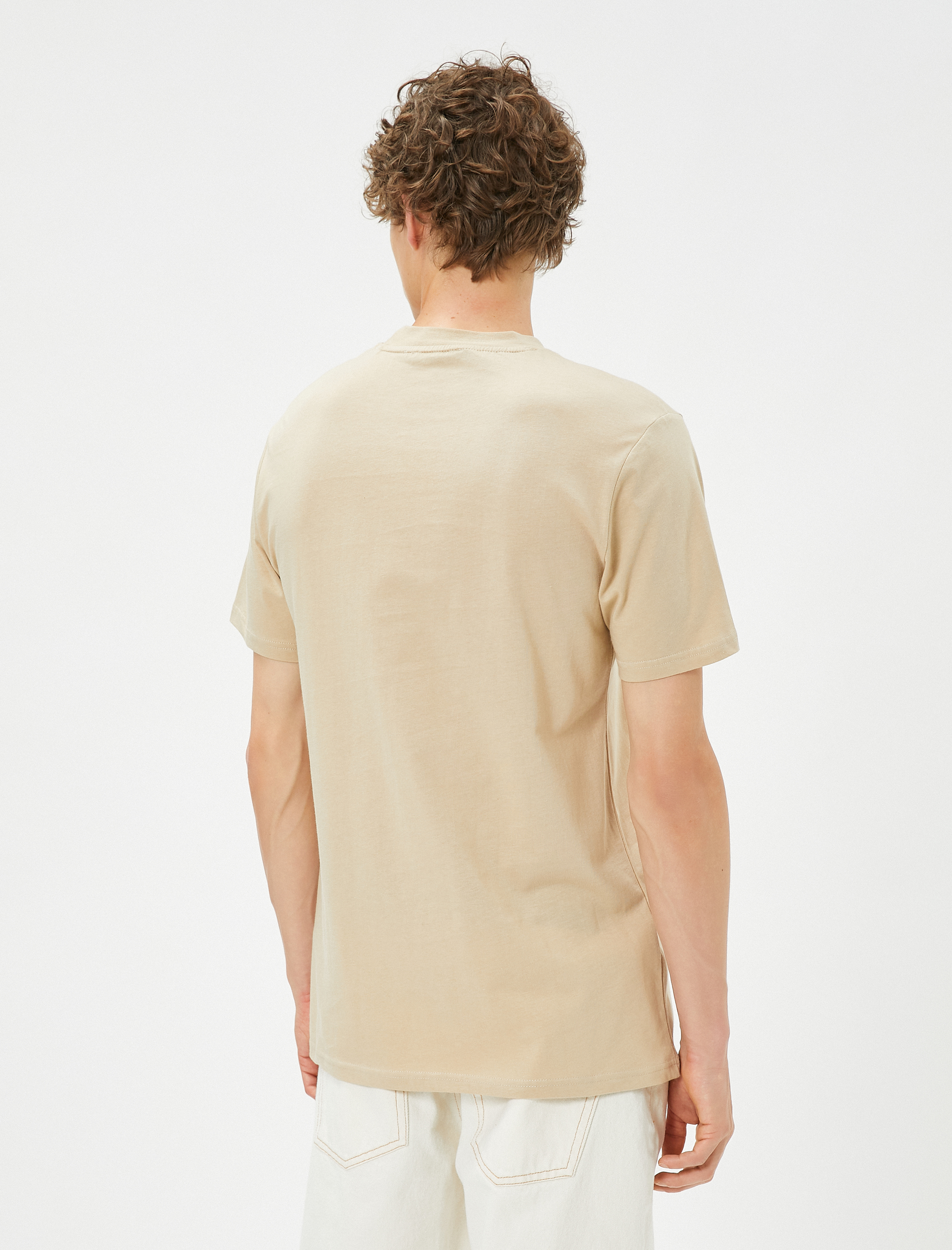   Basic Tişört Slim Fit Bisiklet Yaka Pamuklu