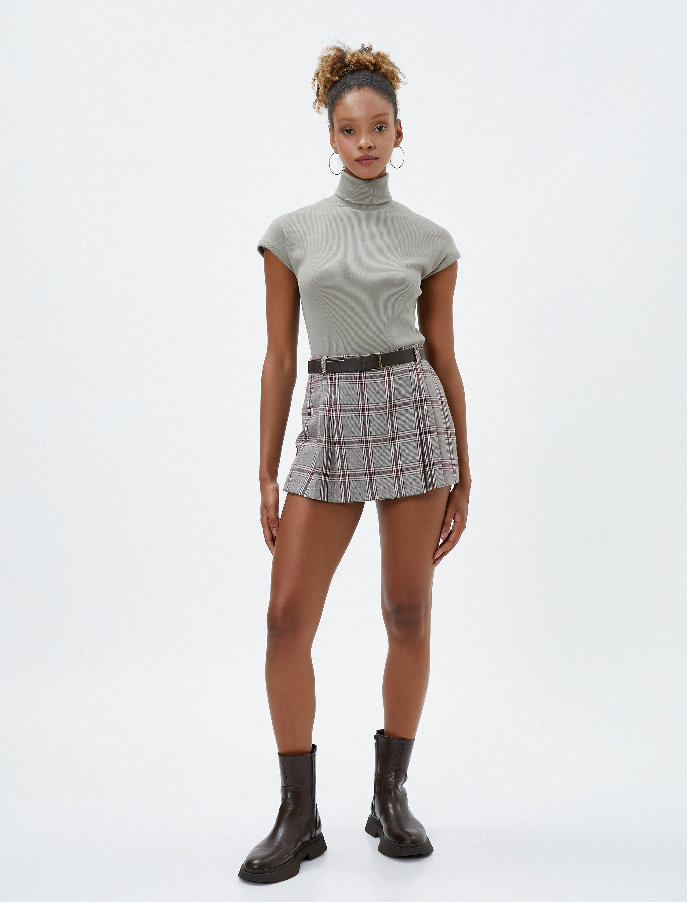   Balıkçı Yaka Basic Tişört Kısa Kollu Ribanalı Pamuklu