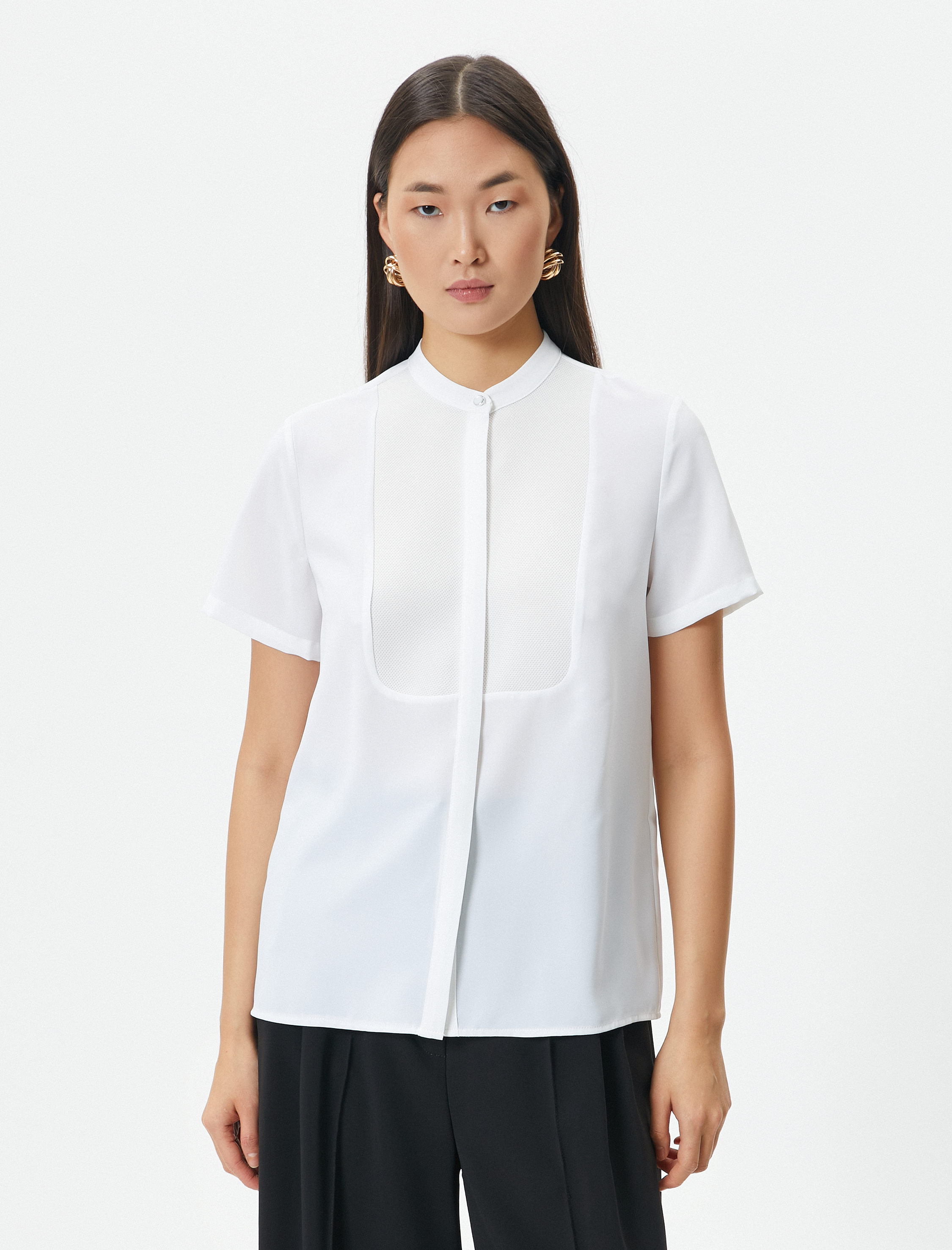 Hakim Yaka Gömlek Kısa Kollu Robalı