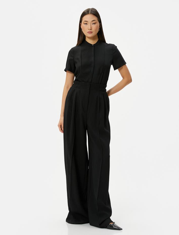  Hakim Yaka Gömlek Kısa Kollu Robalı