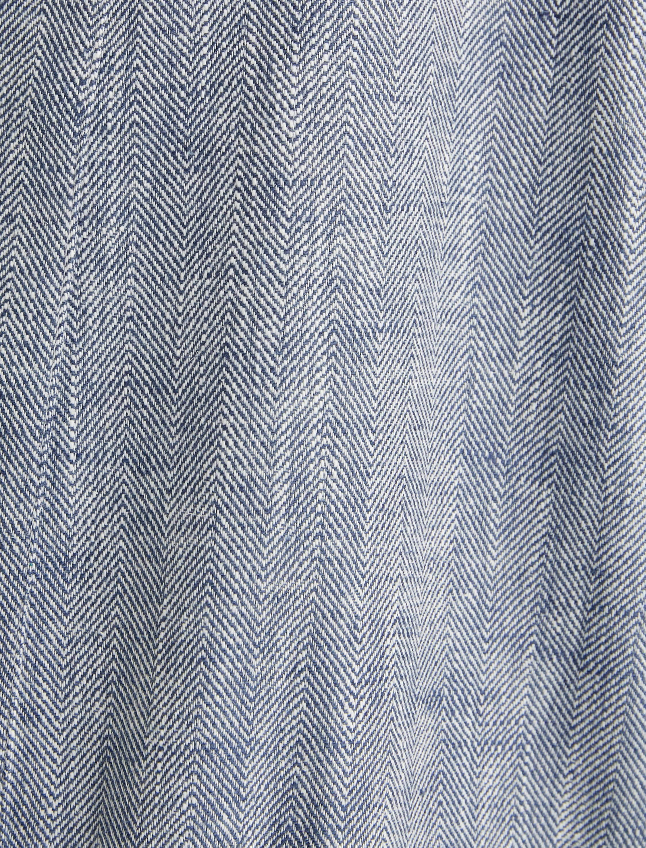   Kimono Geniş Yarım Kollu Cep Detaylı Keten Pamuk Karışımlı