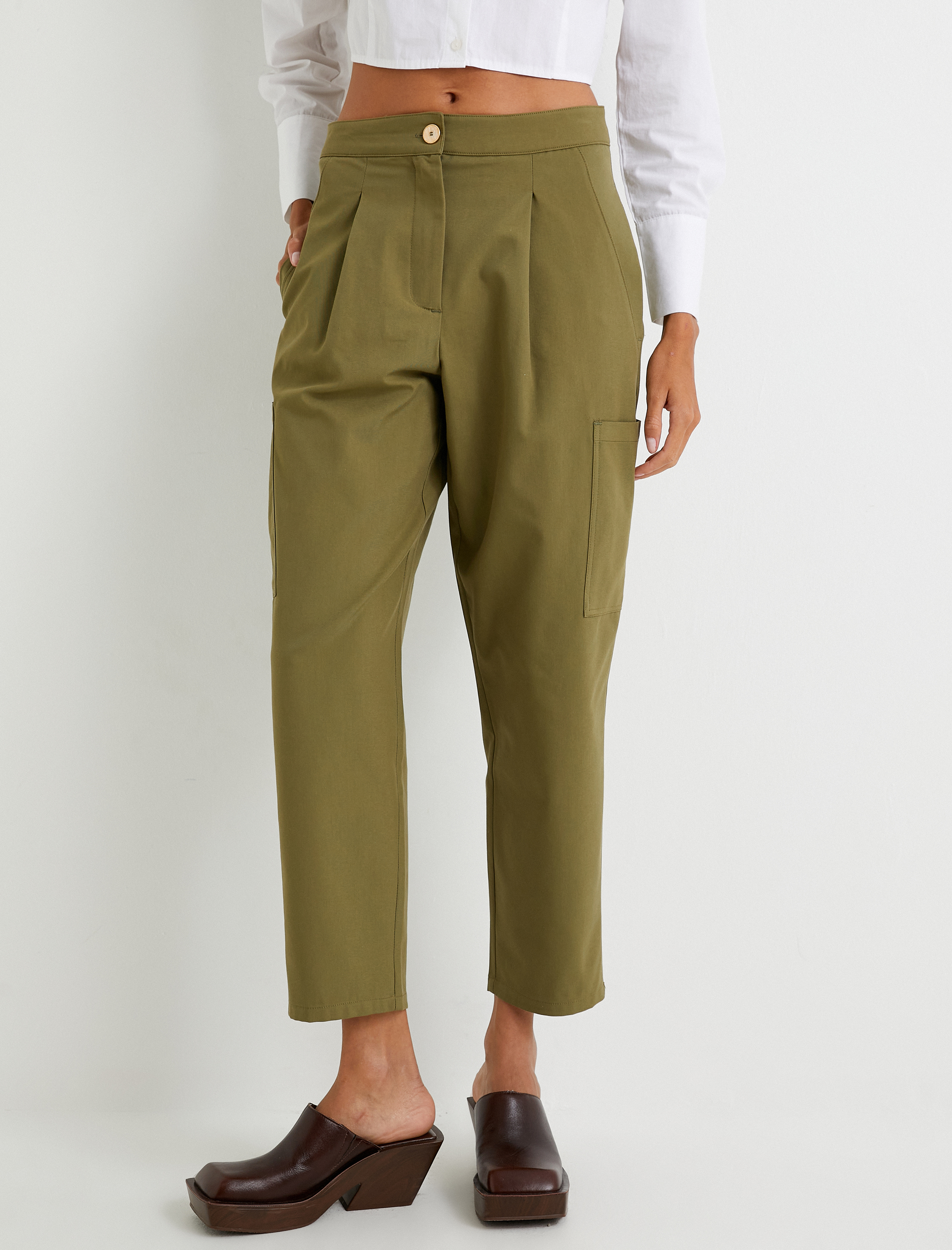 Jogger Pantolon Cep Detaylı Yüksek Bel