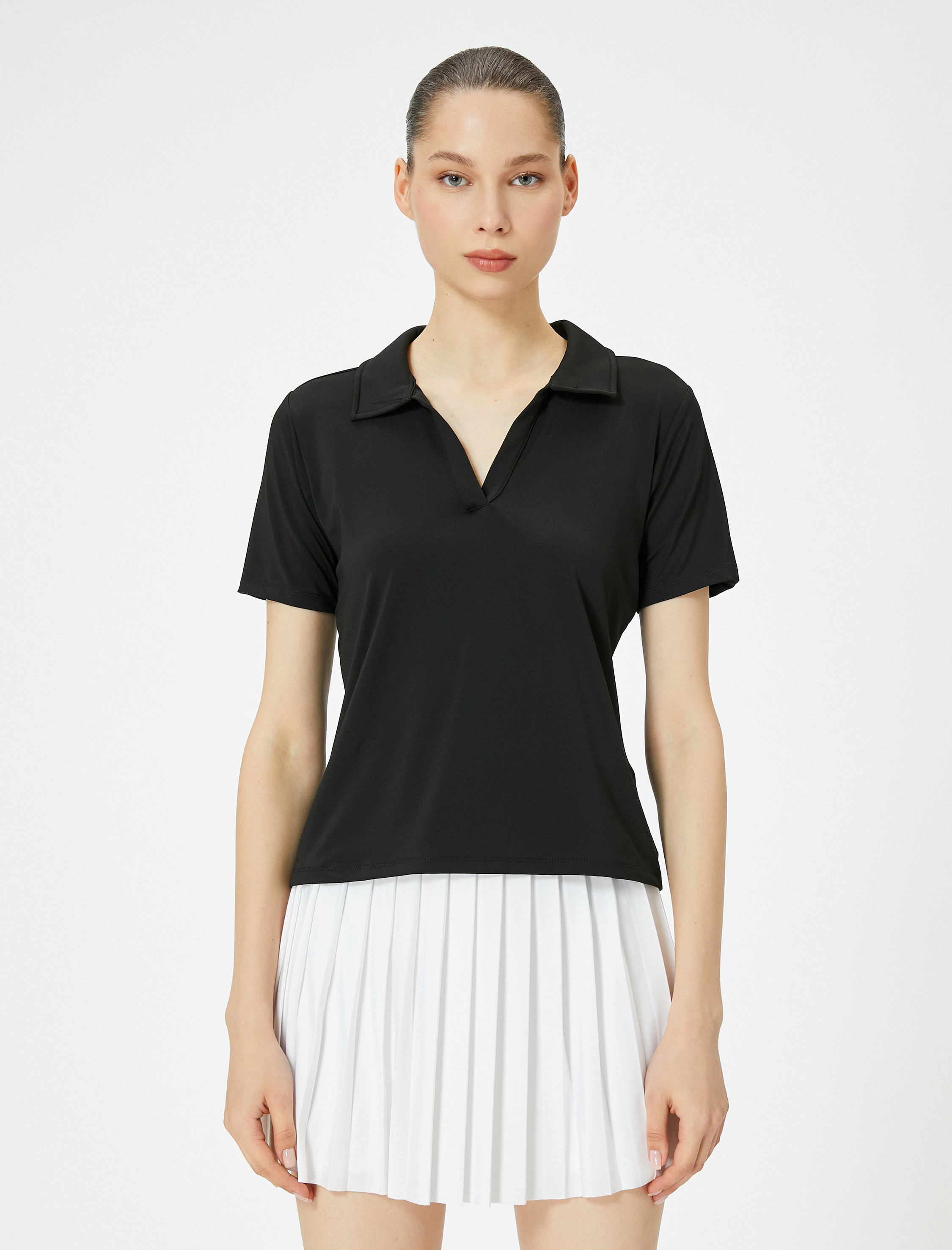   Spor Polo Yaka Tişört Kısa Kollu