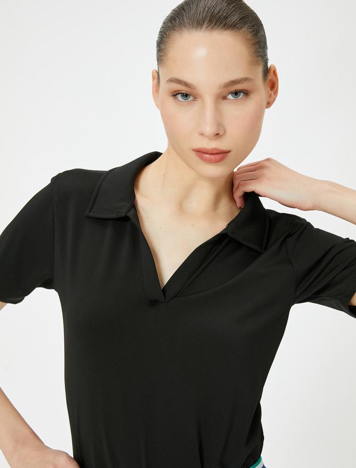  Spor Polo Yaka Tişört Kısa Kollu