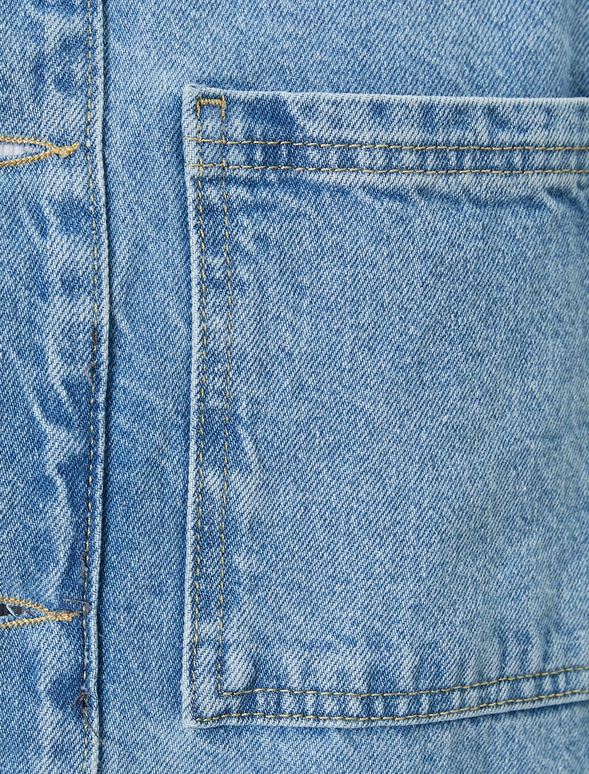   Kot Gömlek Ceket Oversize Cep Detaylı Klasik Yaka Düğmeli