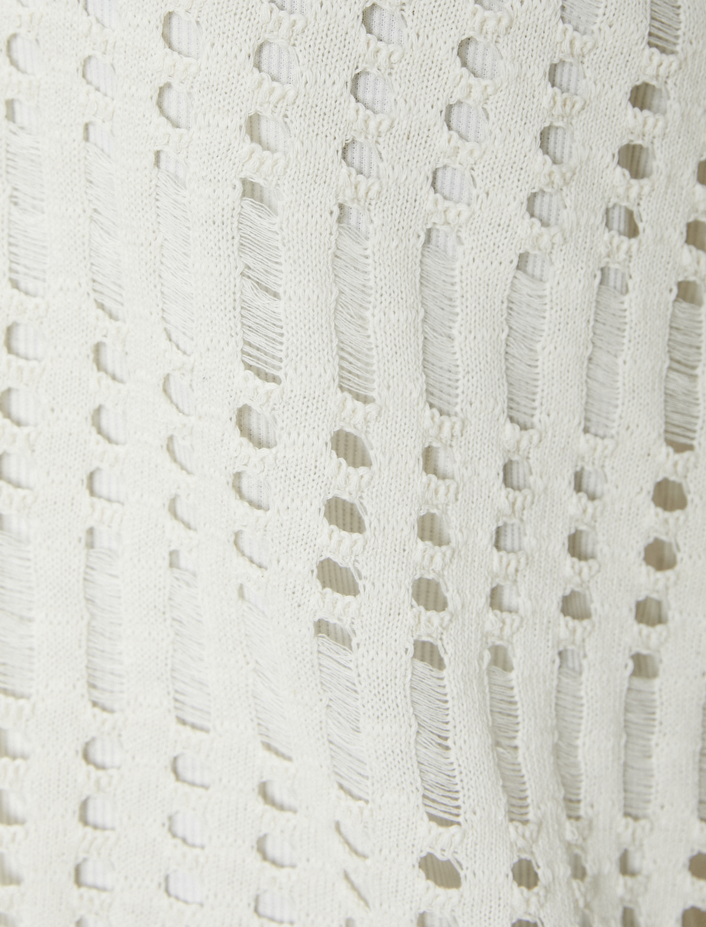   Ajurlu Kazak Bisiklet Yaka Düşük Omuzlu Uzun Kollu