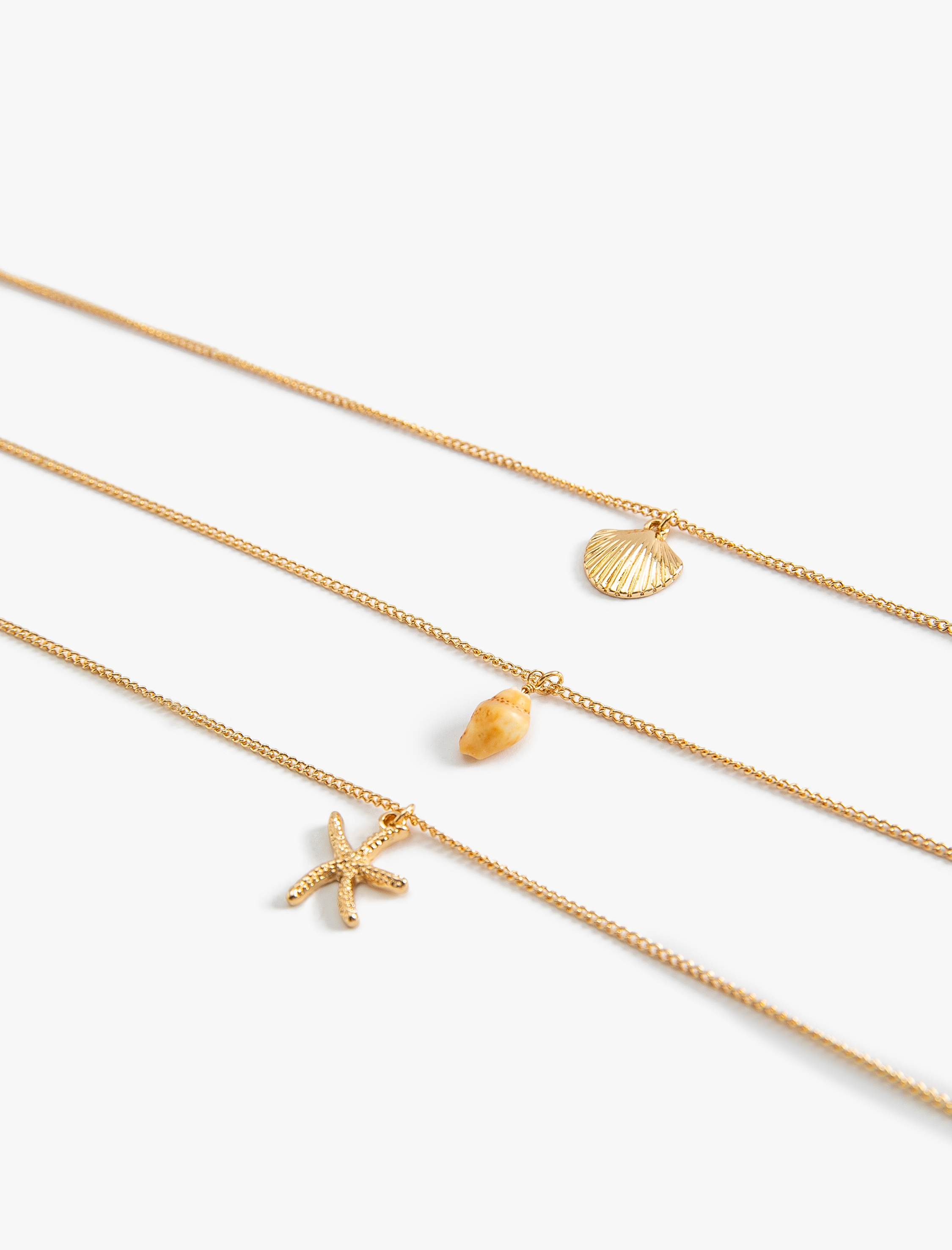  Kadın Deniz Yıldız Kolye Katlı Zincir