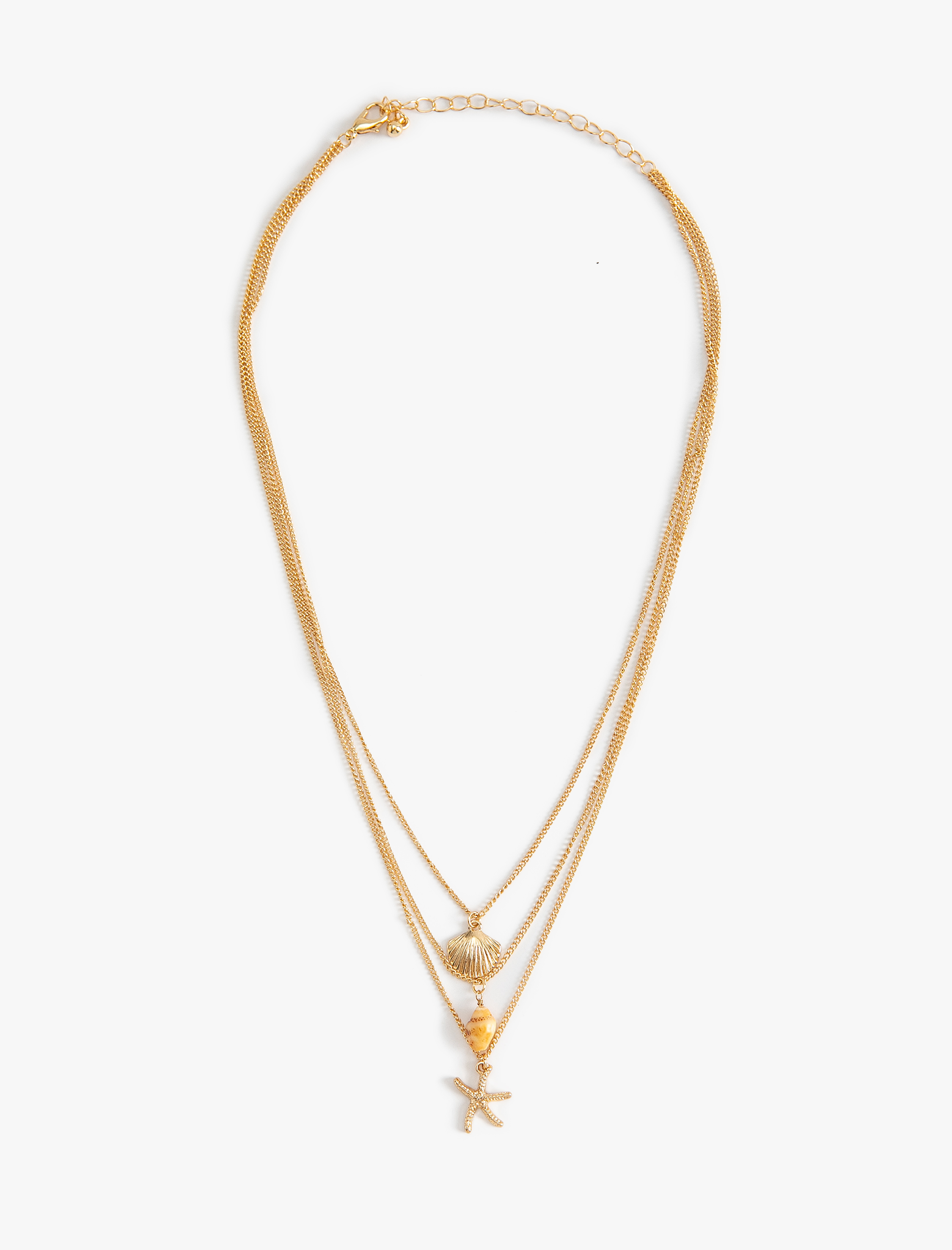  Kadın Deniz Yıldız Kolye Katlı Zincir