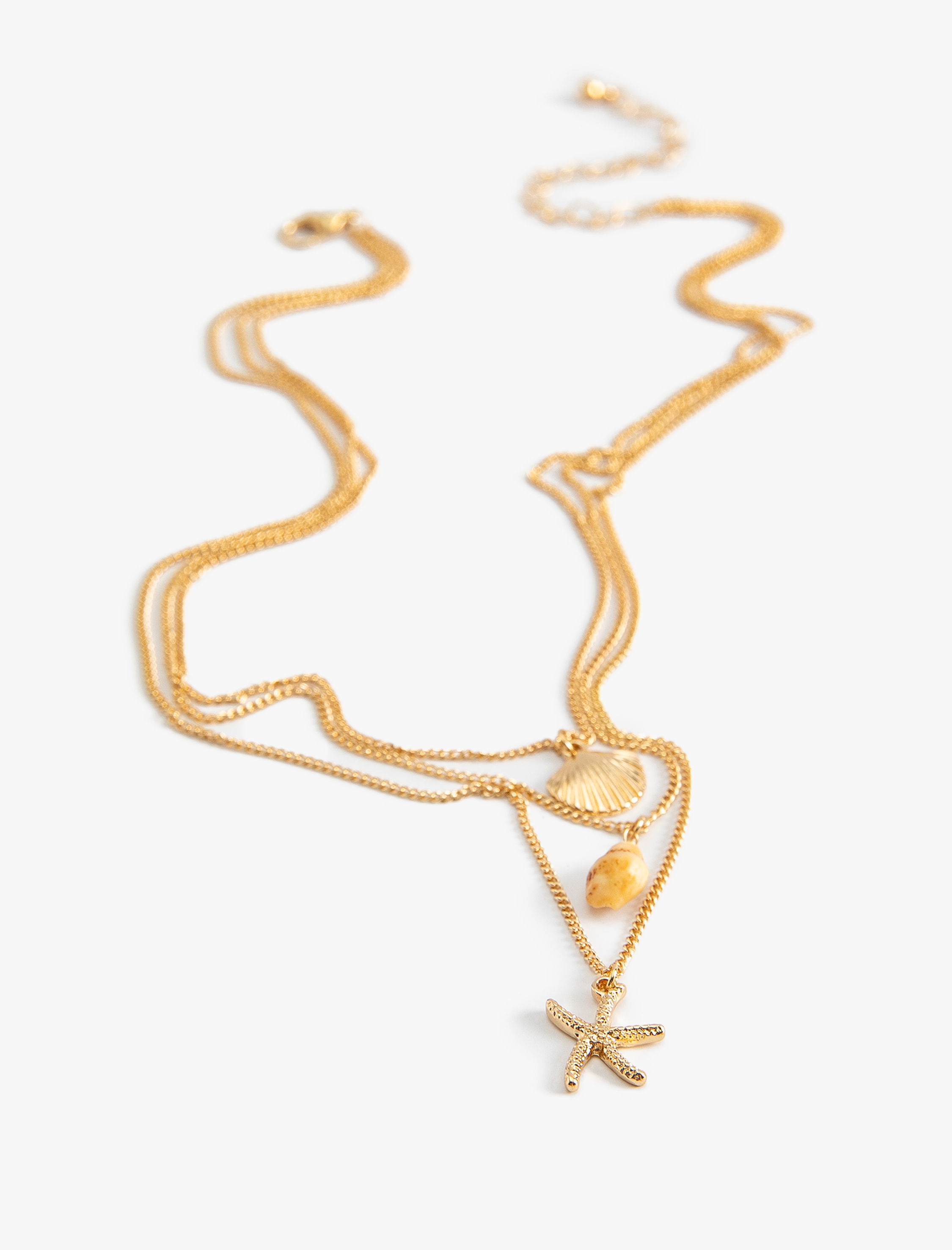  Kadın Deniz Yıldız Kolye Katlı Zincir