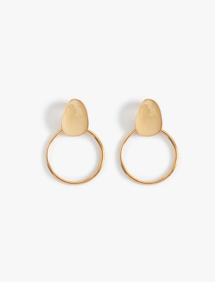 Kadın Geometrik Küpe Büyük Boy