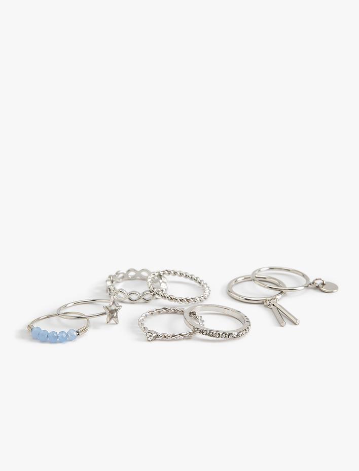 Kadın Çelik Yüzük Seti 8'li