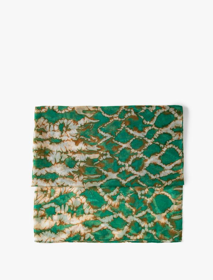 Kadın Çiçekli Kare Şal