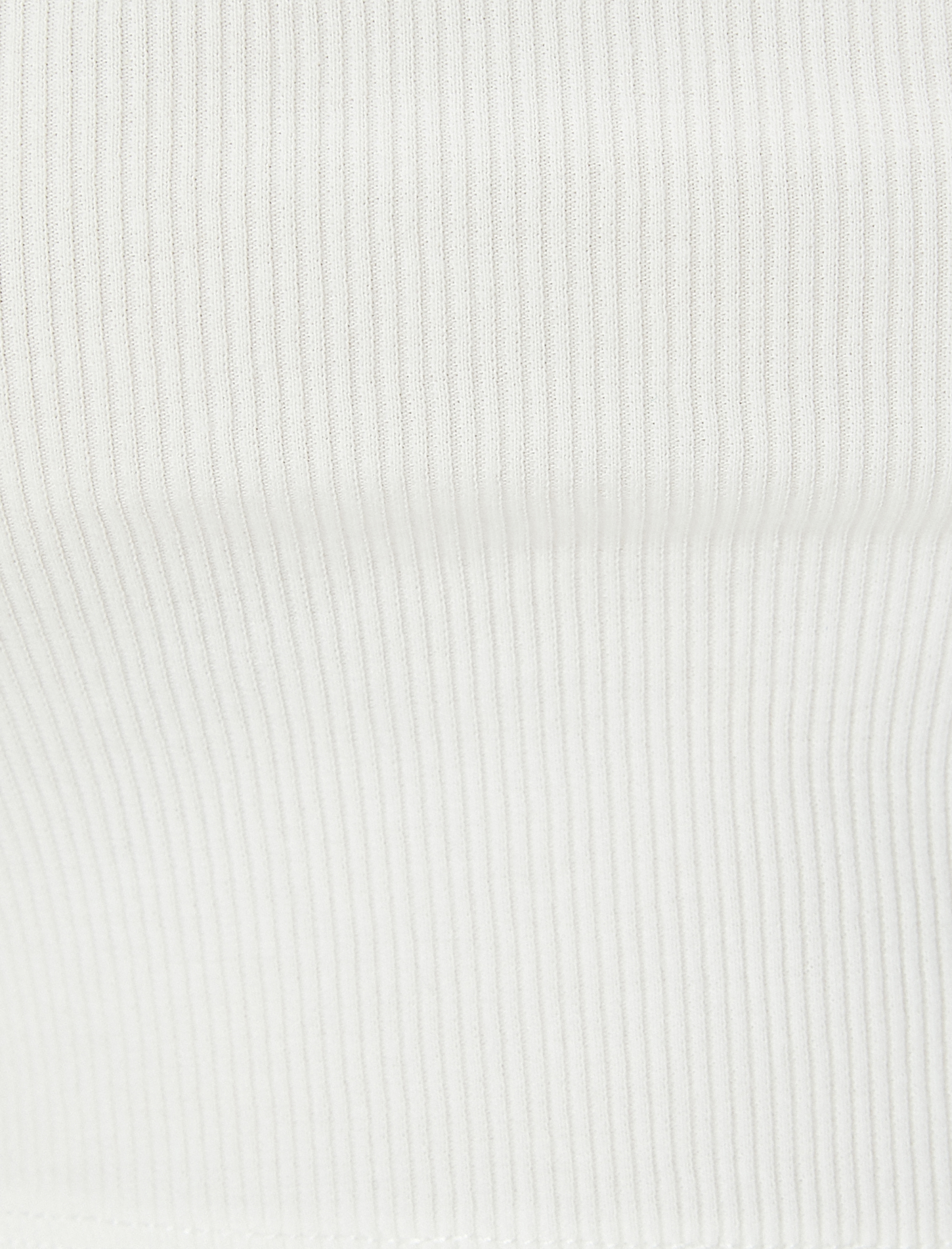   Crop Straplez Üst Ribanalı Pamuklu