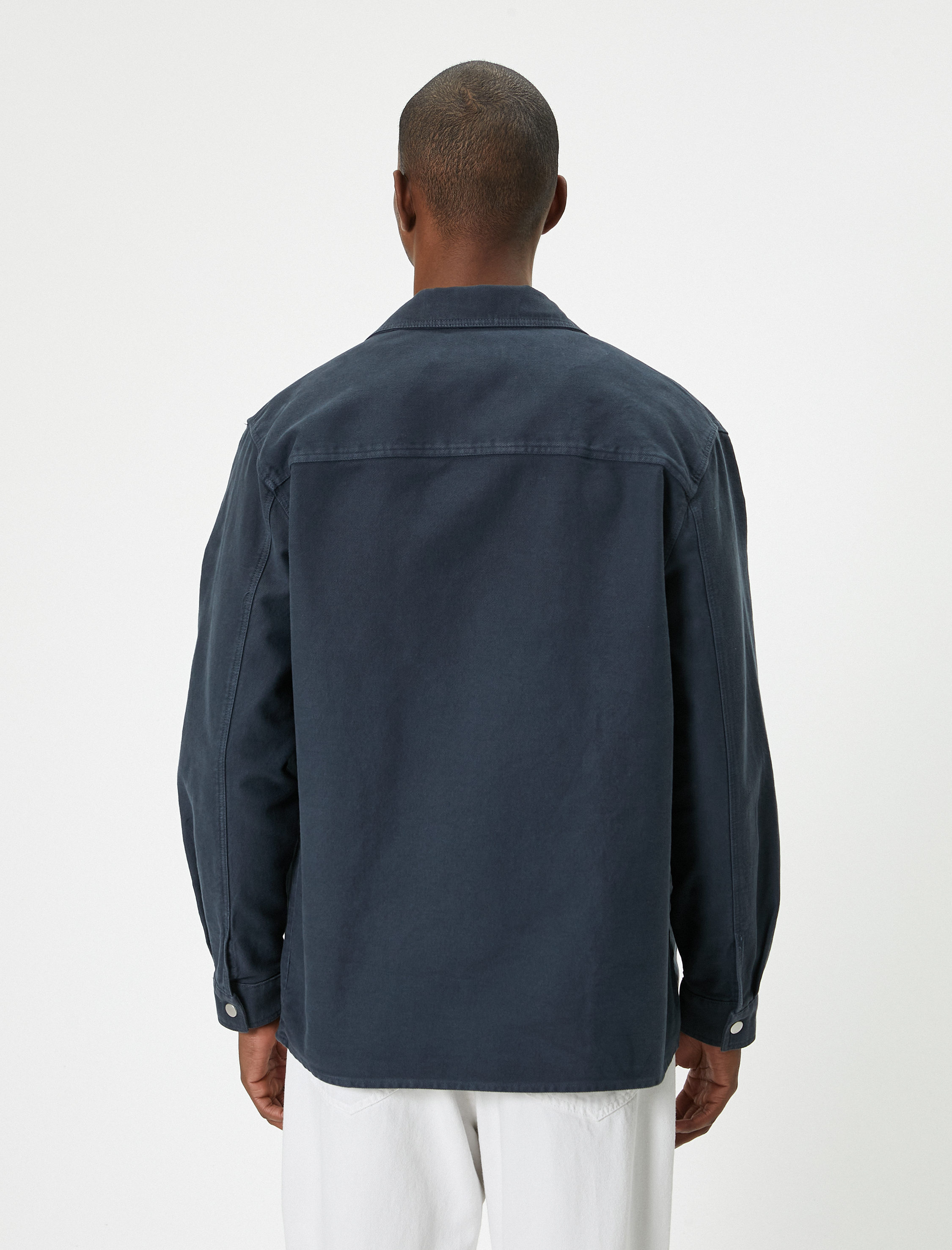   Gömlek Ceket Cep Detaylı Çıtçıt Düğmeli Klasik Yaka Regular Fit