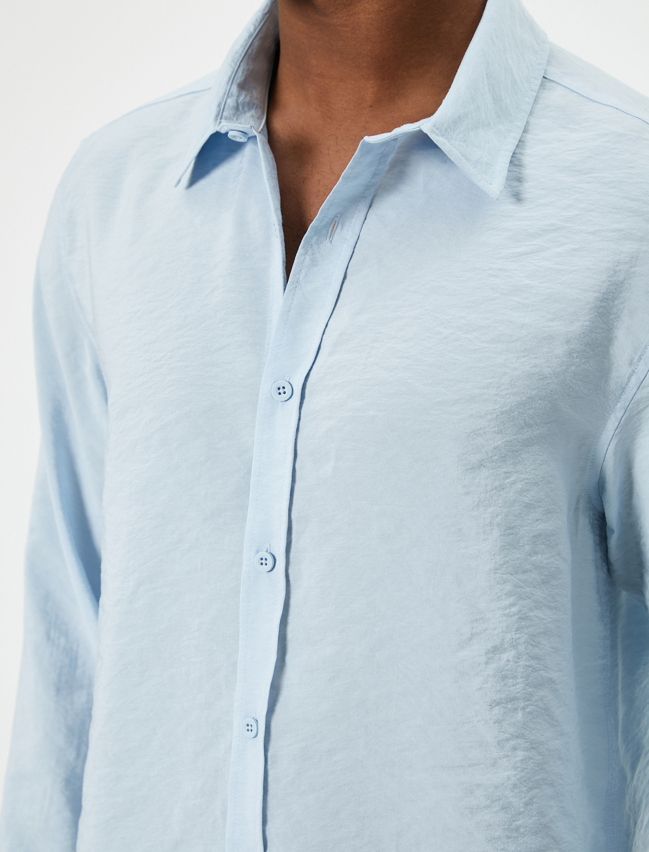   Basic Gömlek Uzun Kollu Klasik Yaka Düğmeli Pamuklu Regular Fit