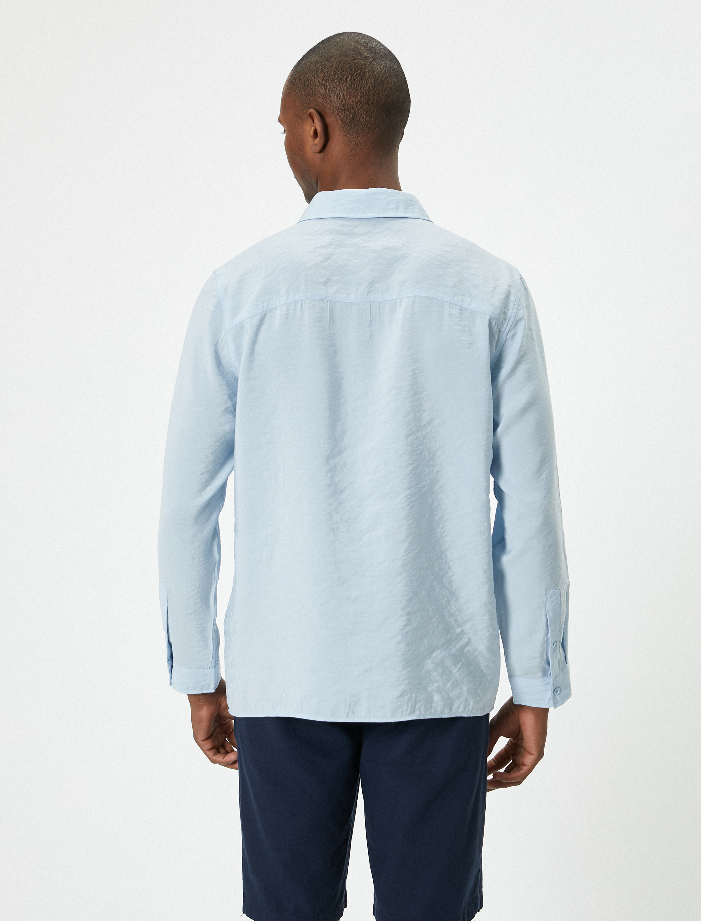   Basic Gömlek Uzun Kollu Klasik Yaka Düğmeli Pamuklu Regular Fit