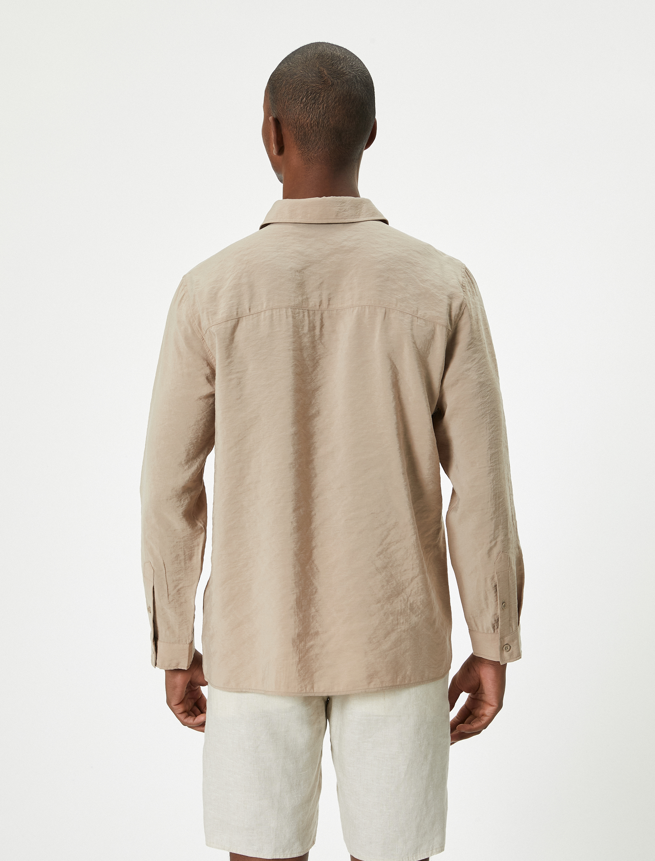   Basic Gömlek Uzun Kollu Klasik Yaka Düğmeli Pamuklu Regular Fit