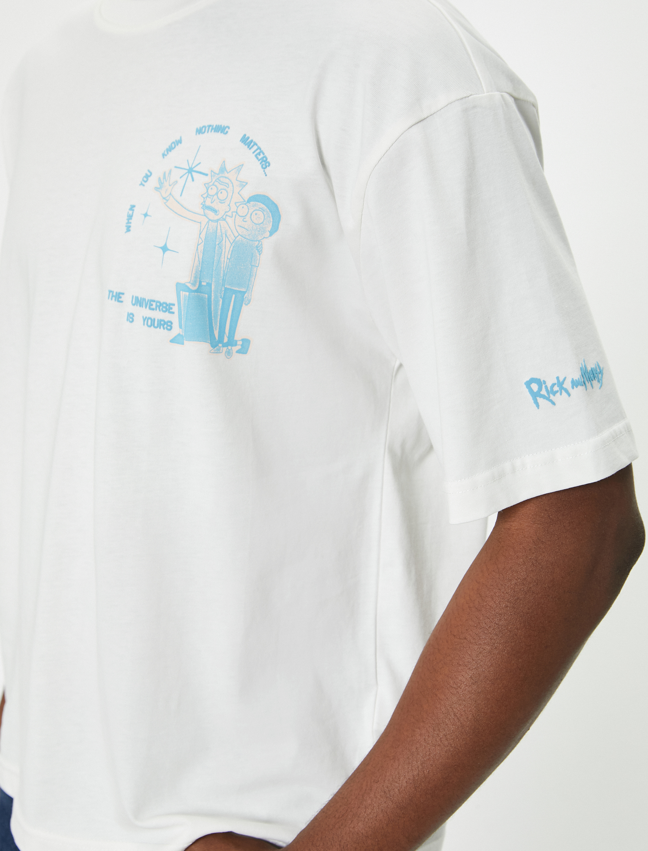   Rick and Morty Oversize Tişört Lisanslı Arkası Baskılı