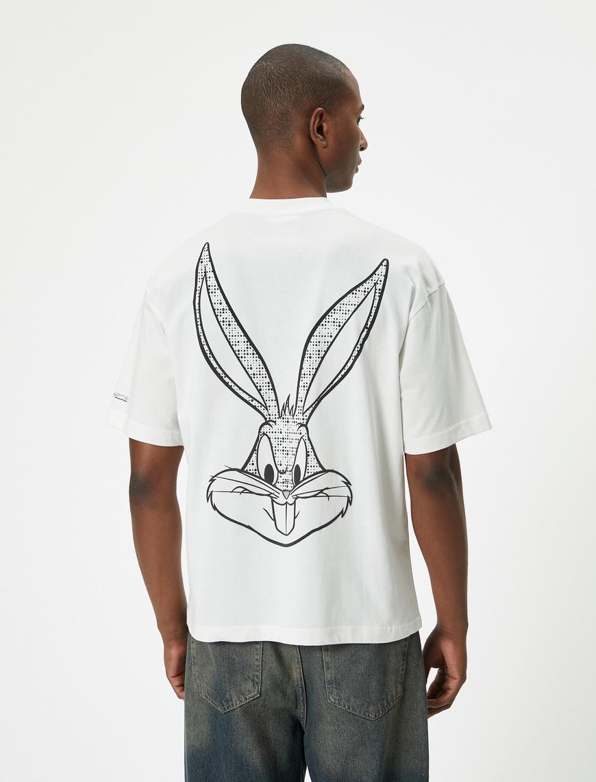   Bugs Bunny Oversize Tişört Lisanslı Arkası Baskılı